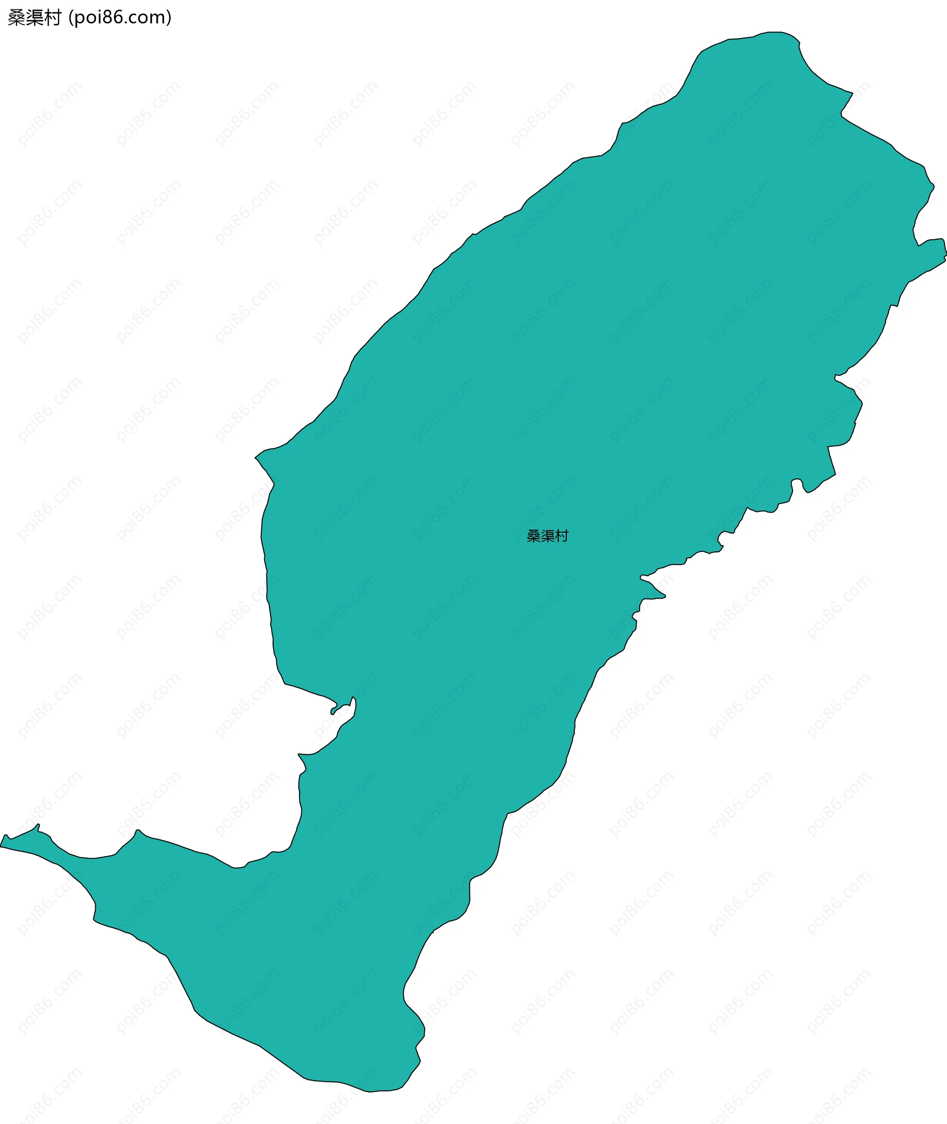 桑渠村边界地图