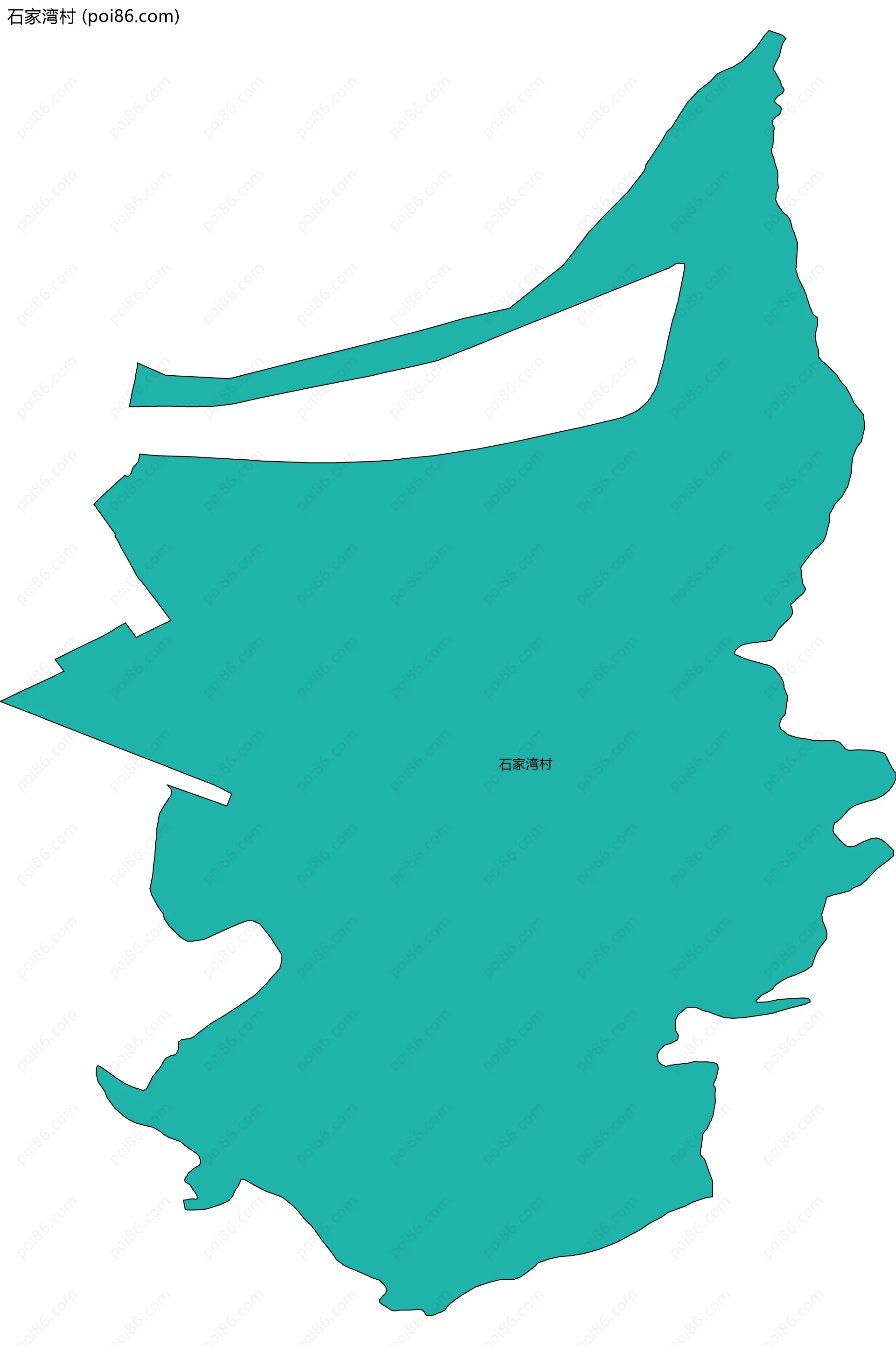 石家湾村边界地图