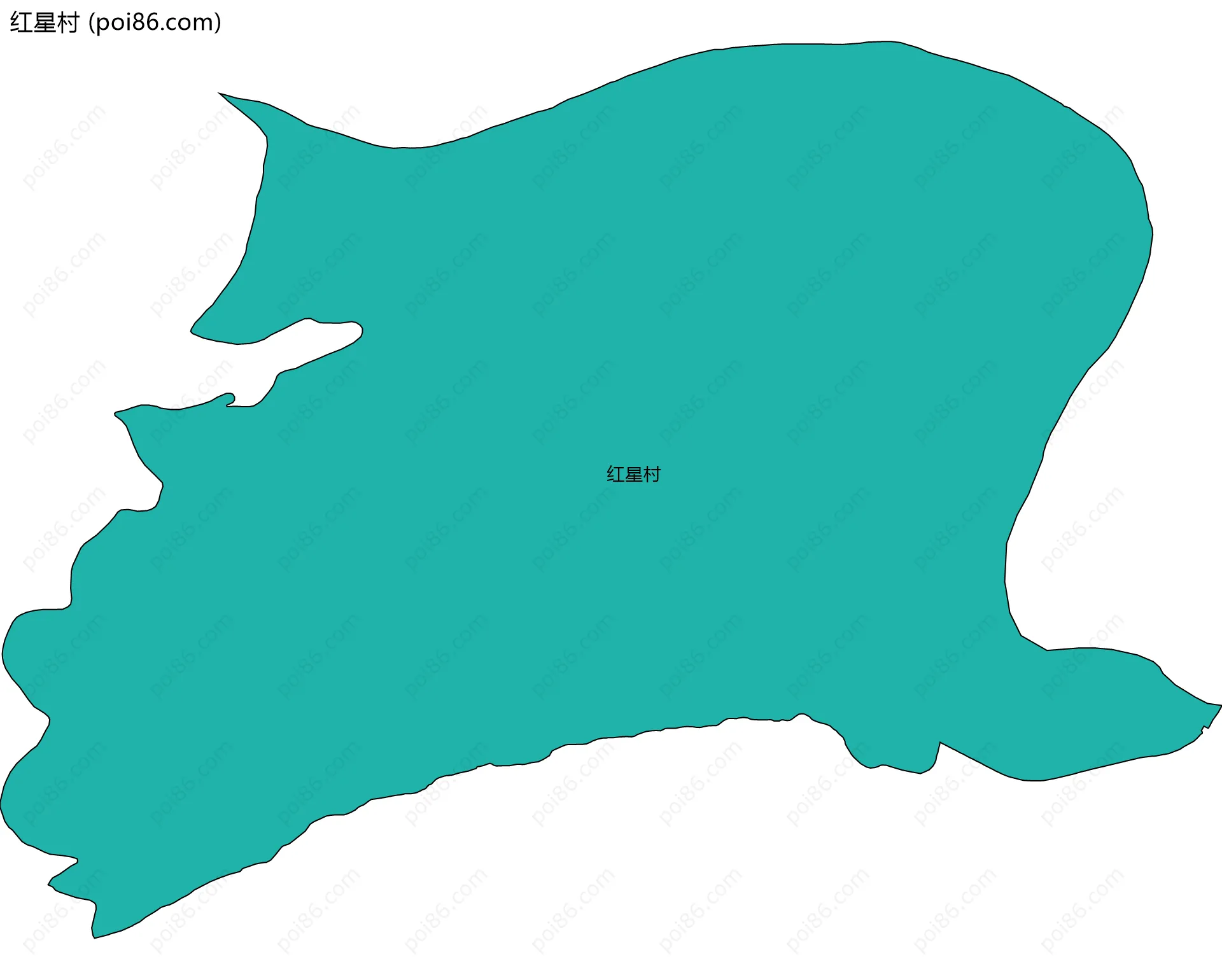红星村边界地图