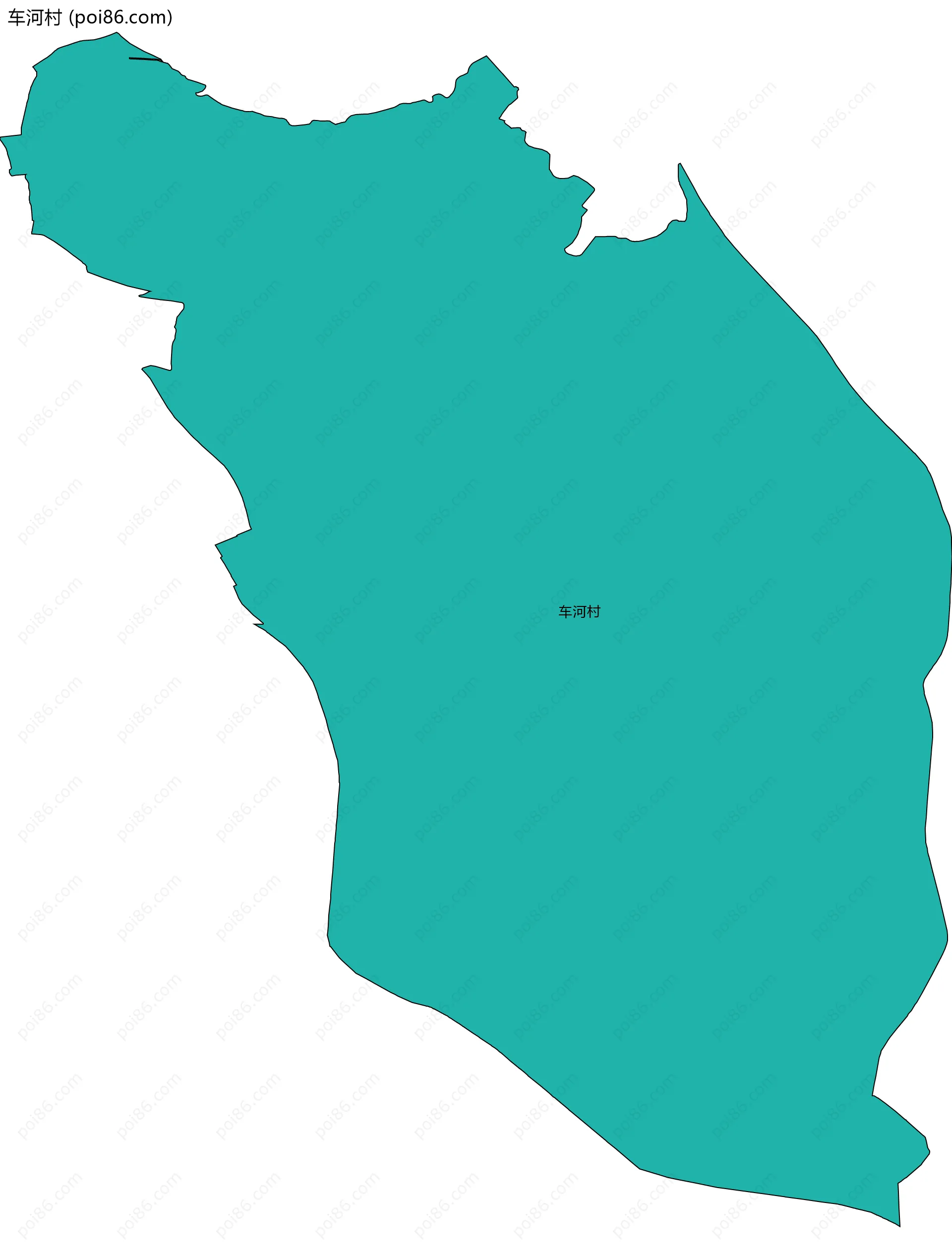 车河村边界地图