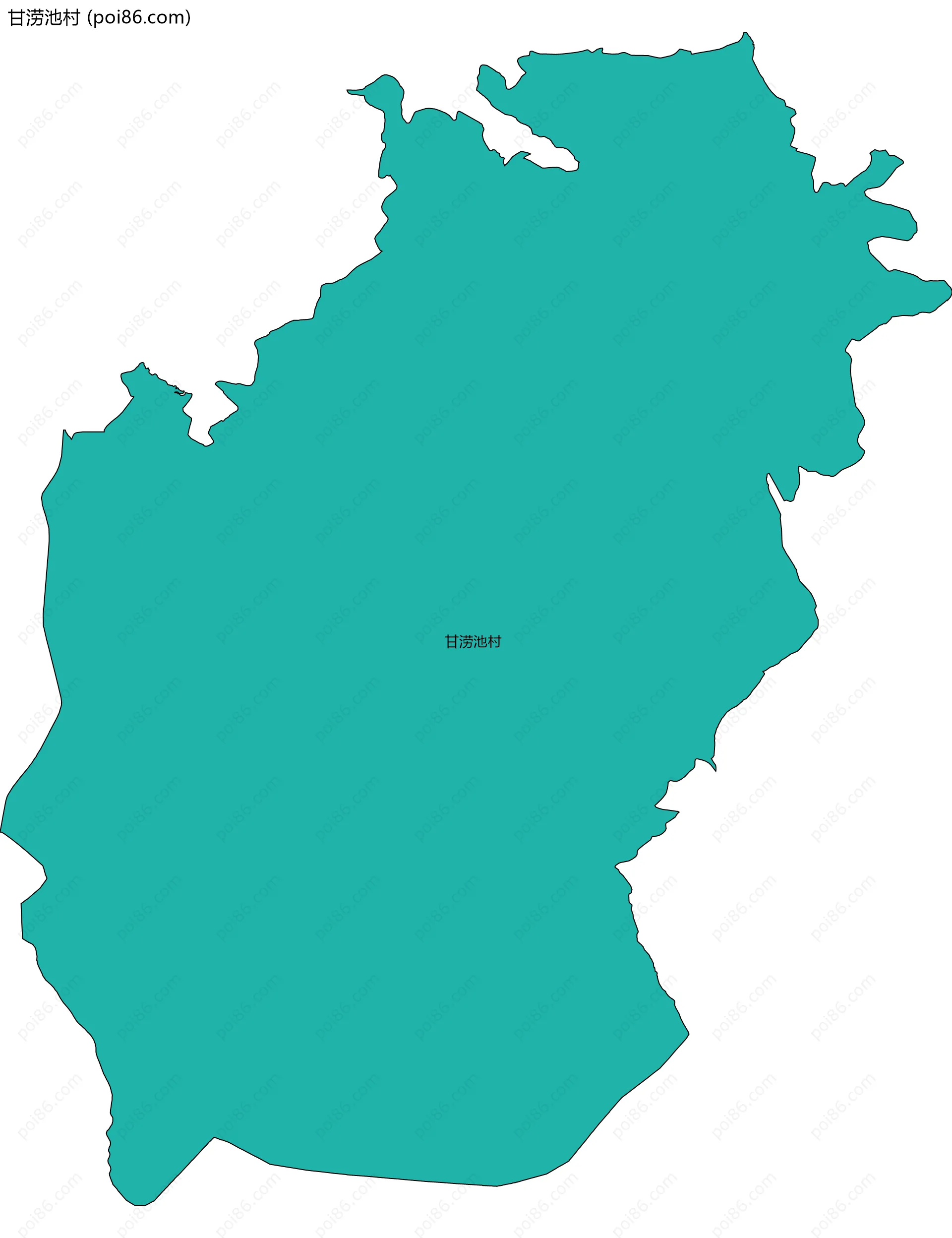 甘涝池村边界地图