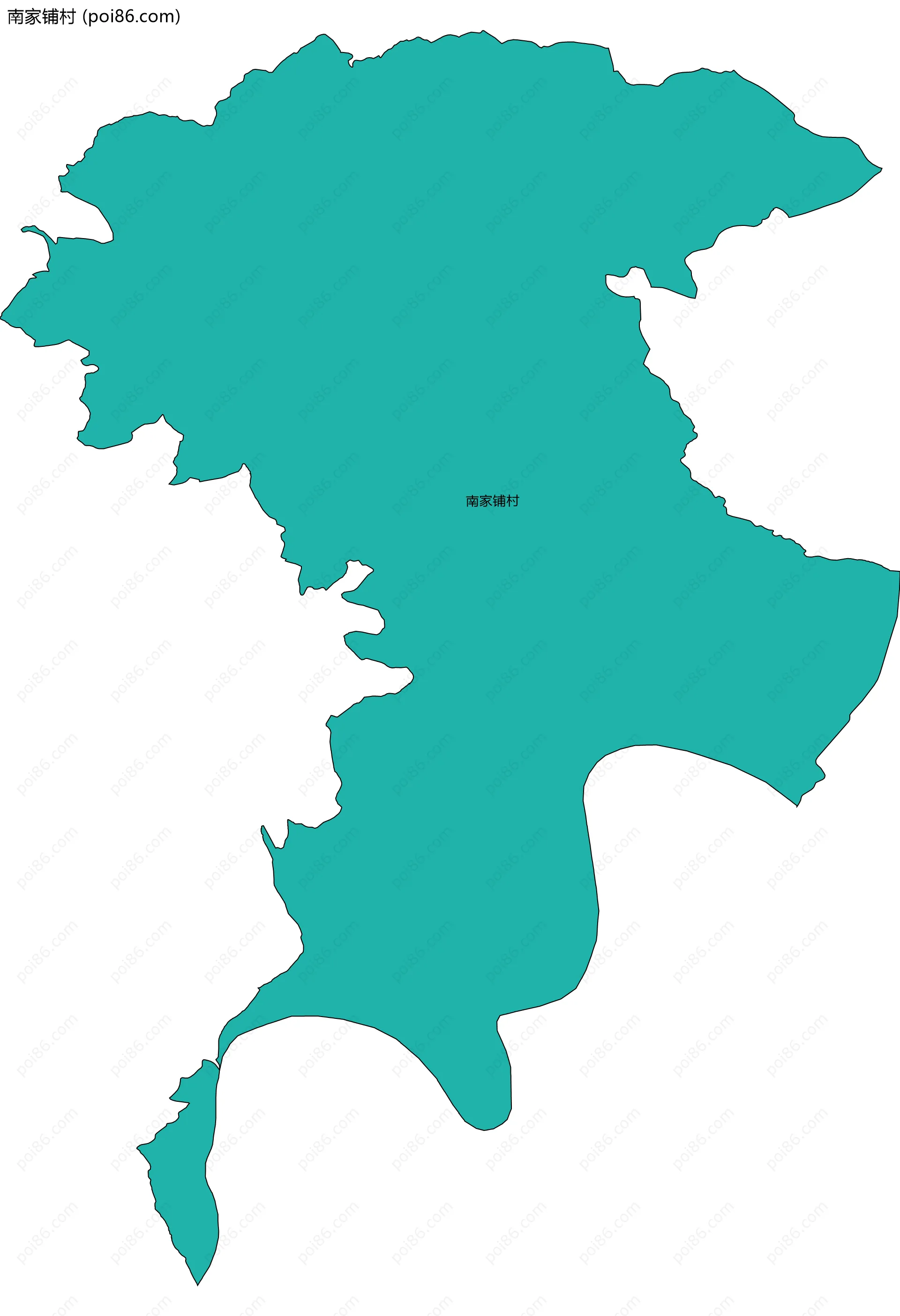 南家铺村边界地图