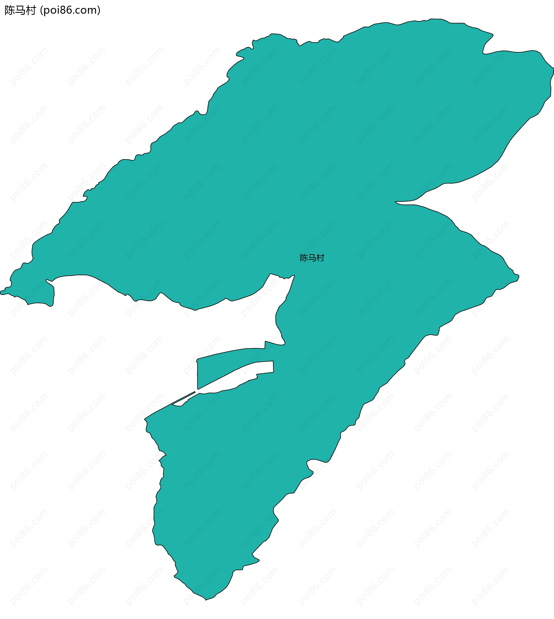 陈马村边界地图