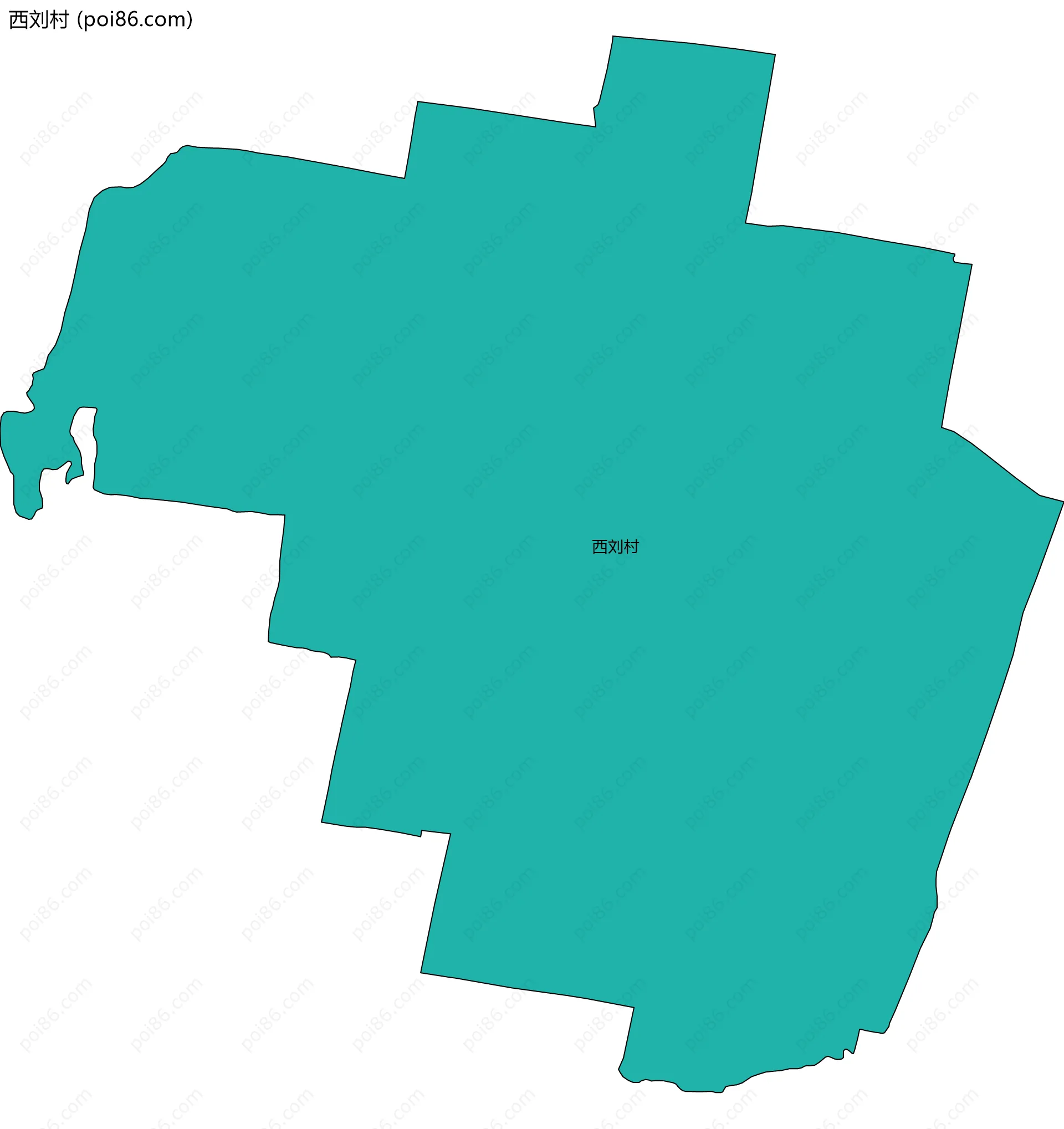 西刘村边界地图