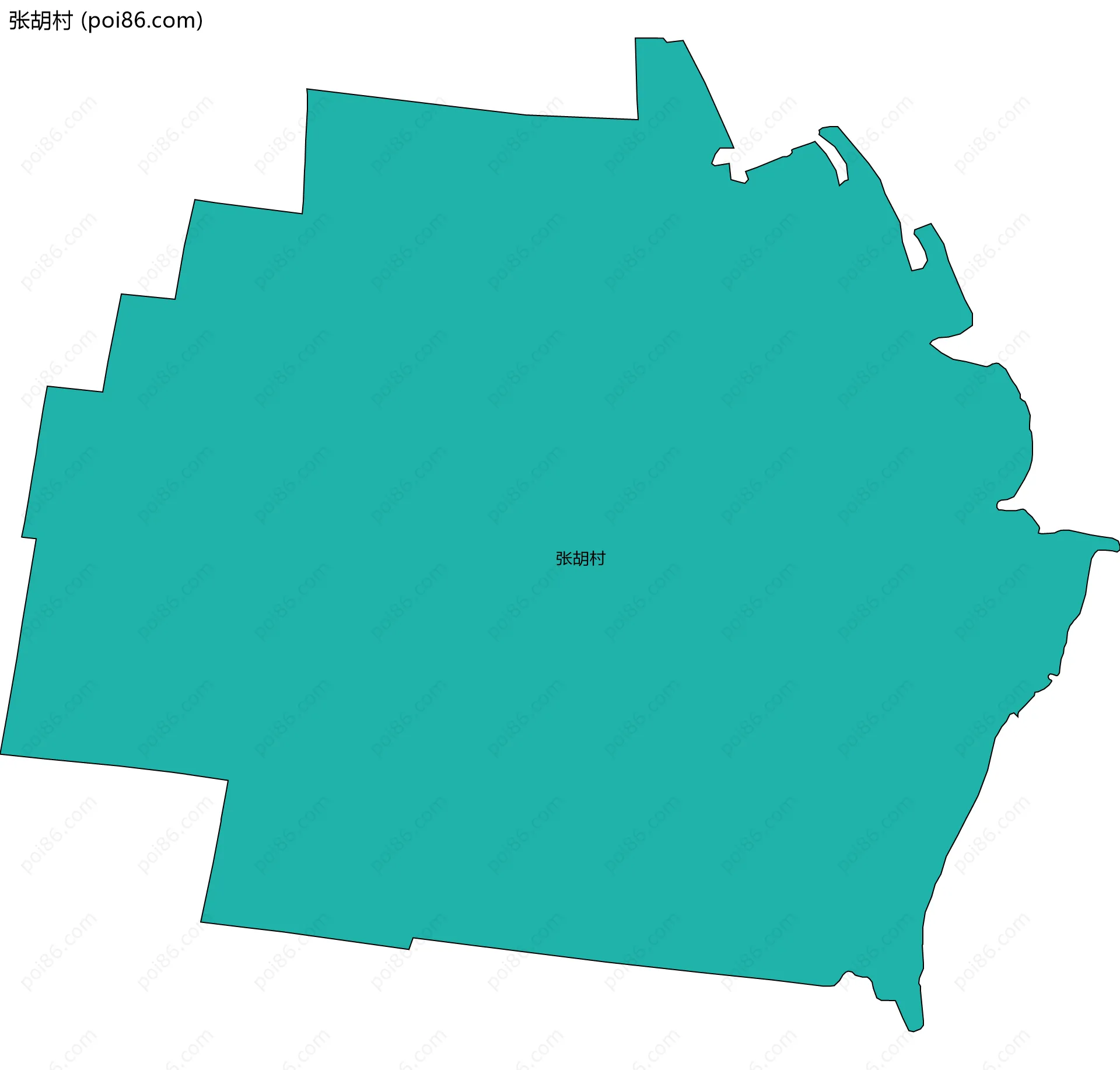 张胡村边界地图