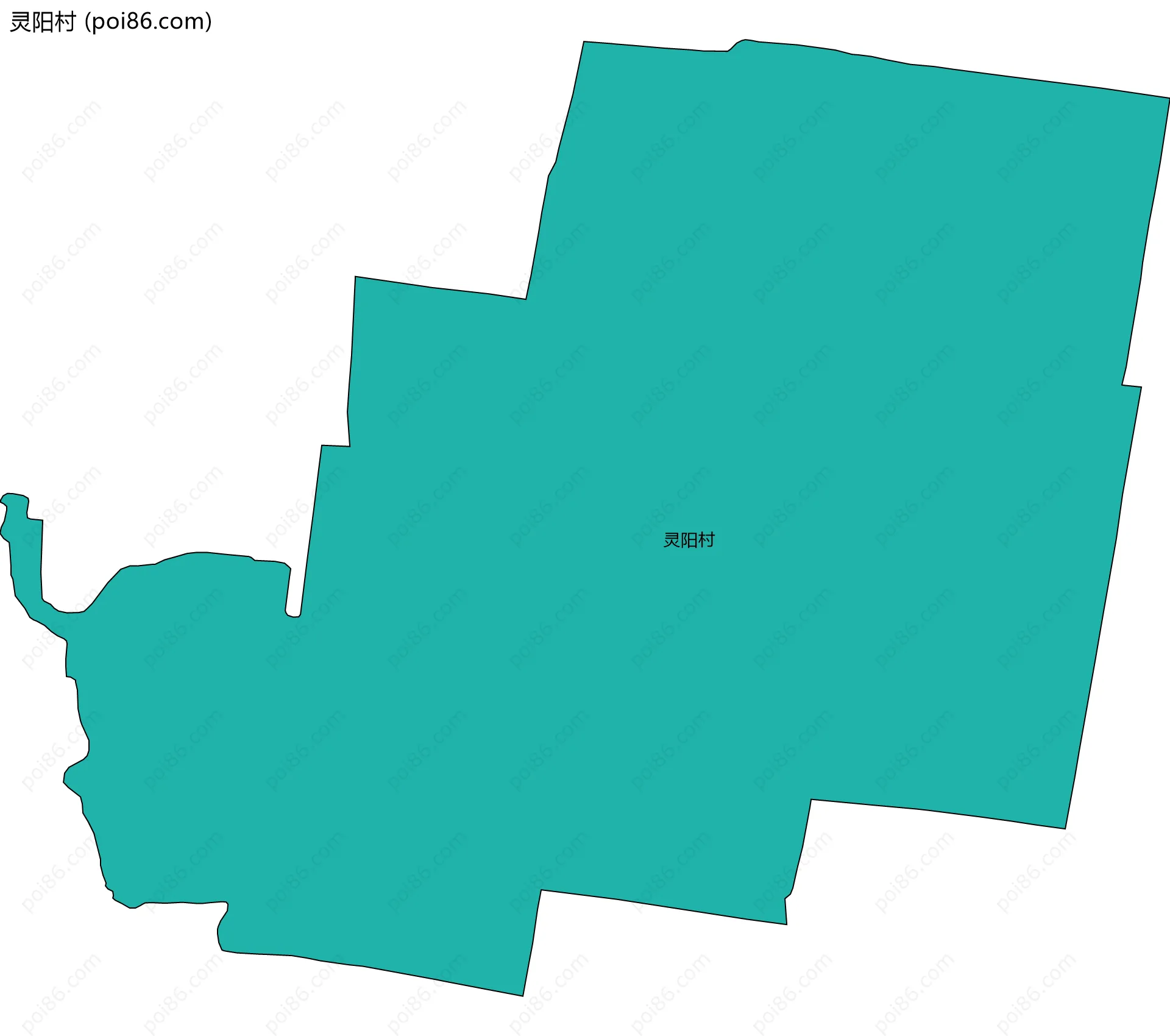 灵阳村边界地图