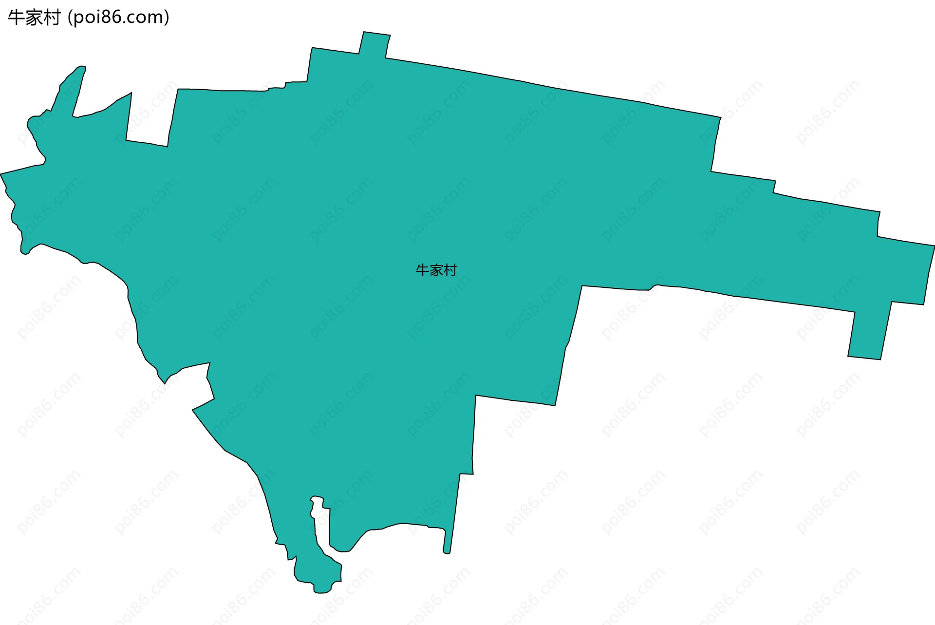 牛家村边界地图