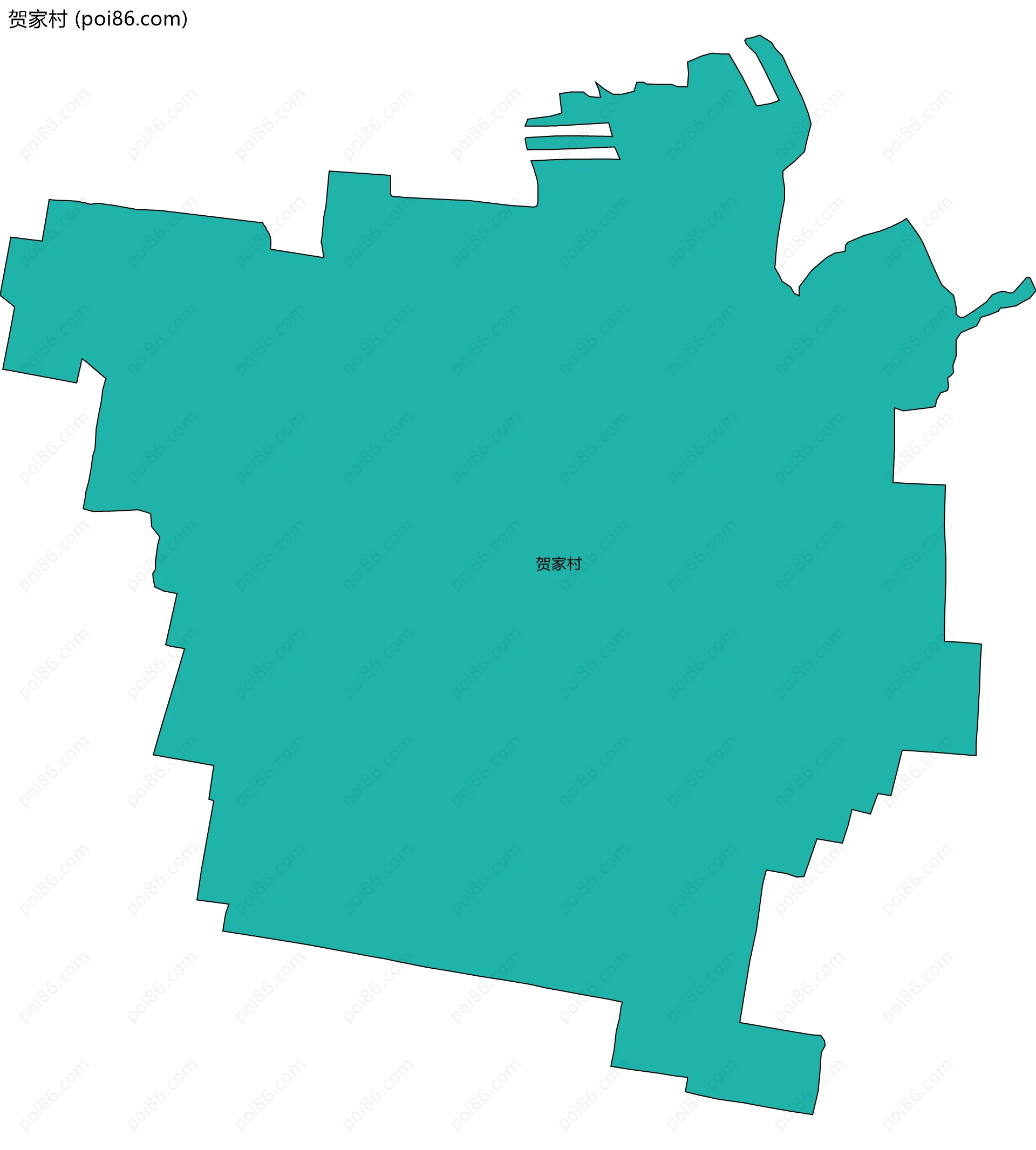 贺家村边界地图