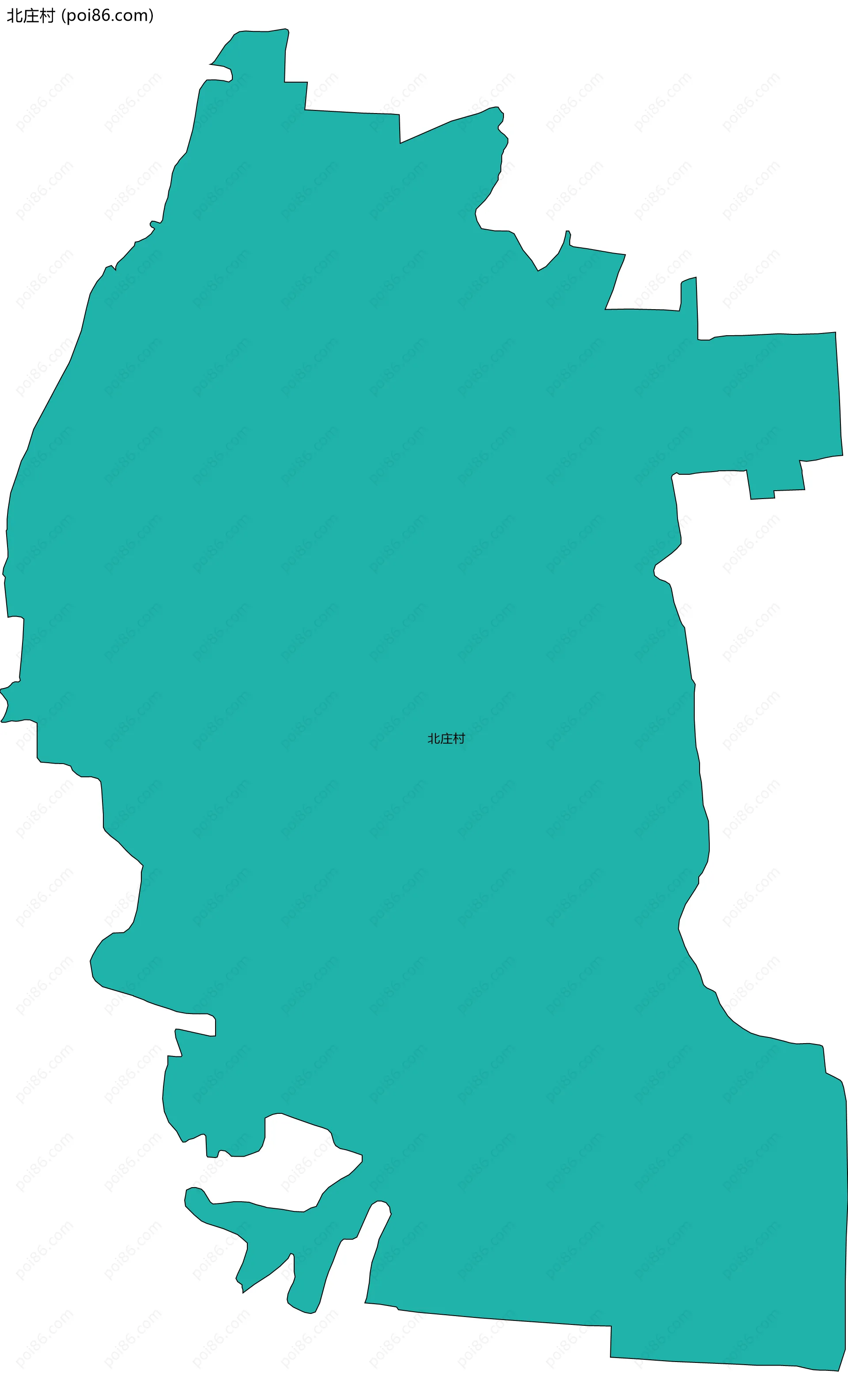 北庄村边界地图