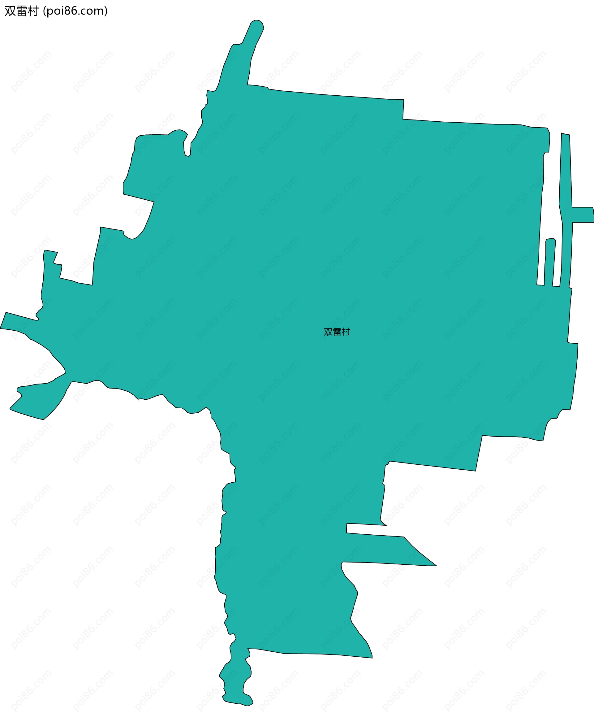双雷村边界地图