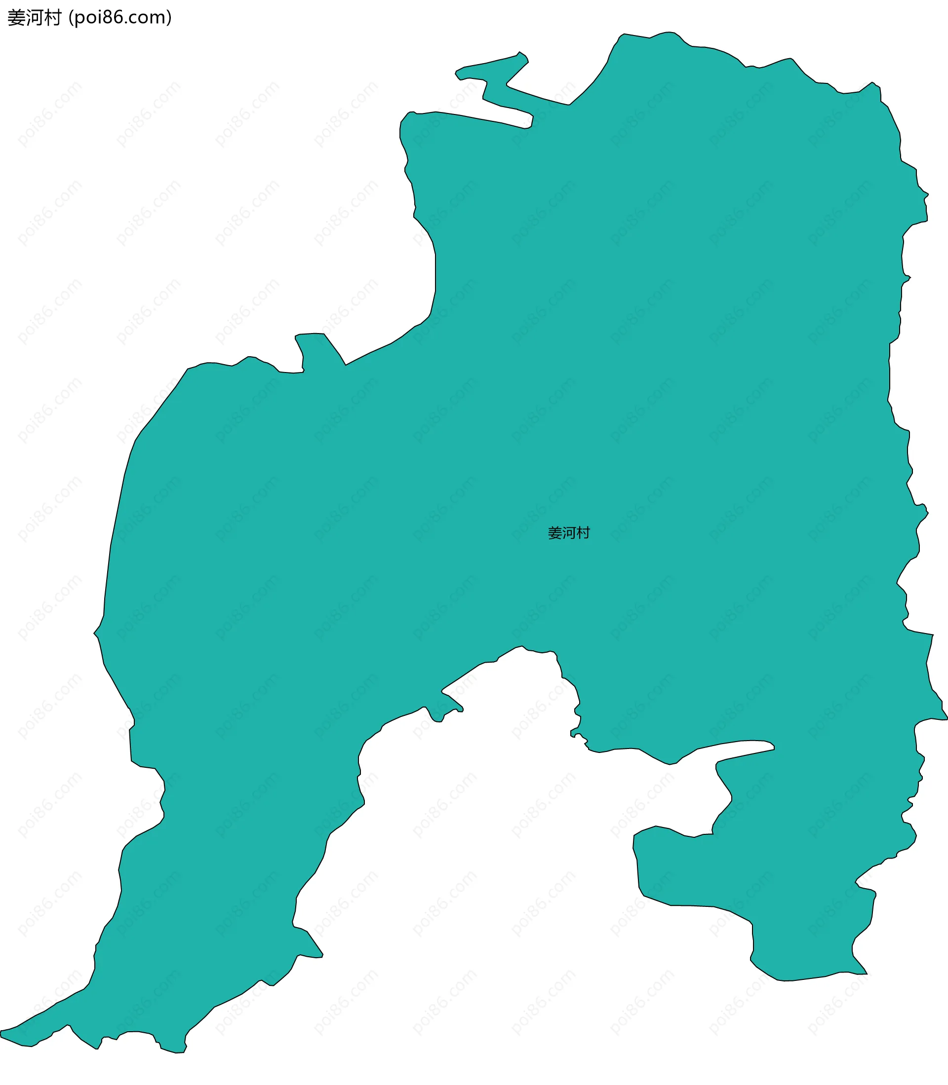 姜河村边界地图