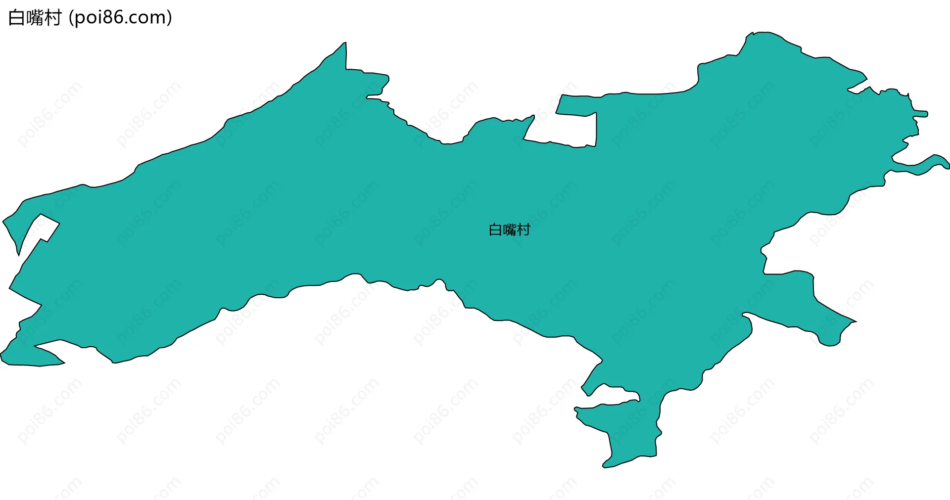 白嘴村边界地图