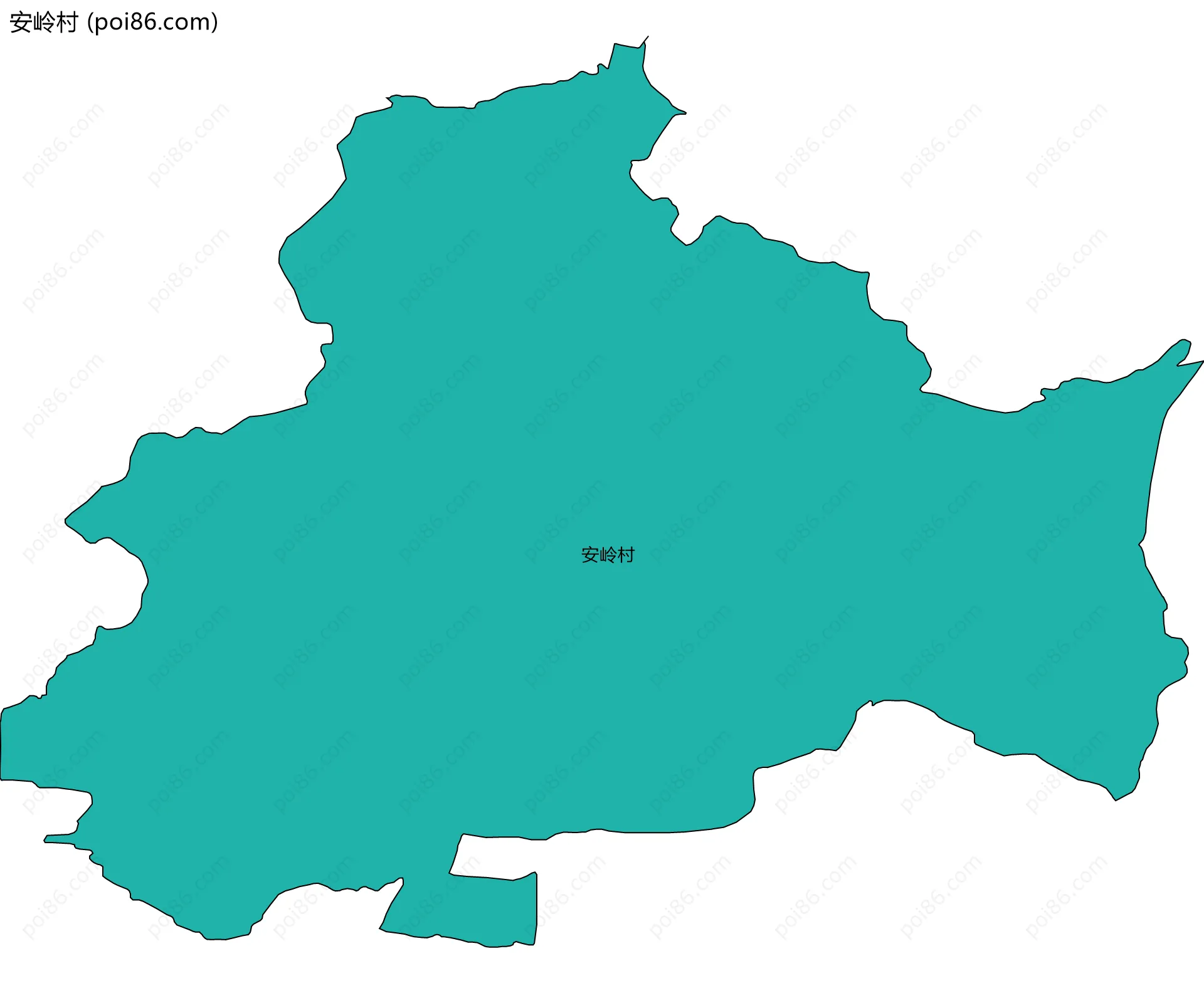 安岭村边界地图