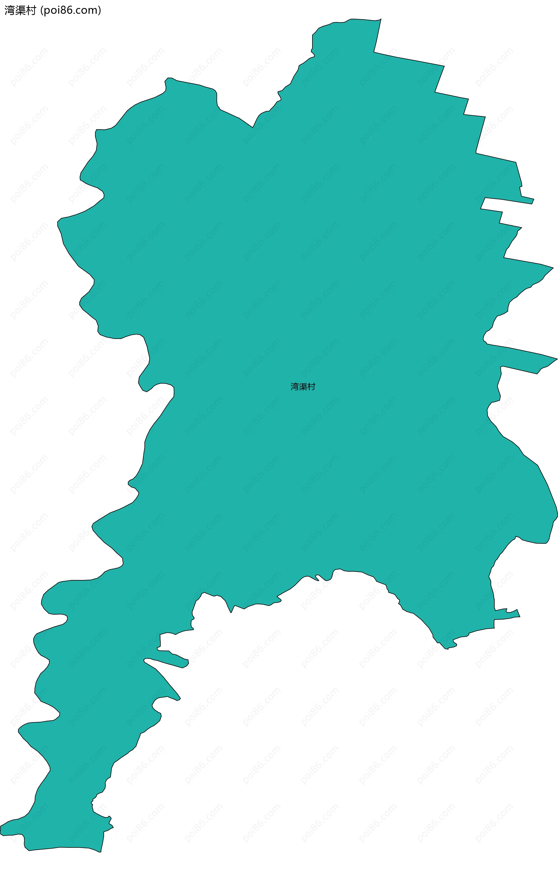 湾渠村边界地图