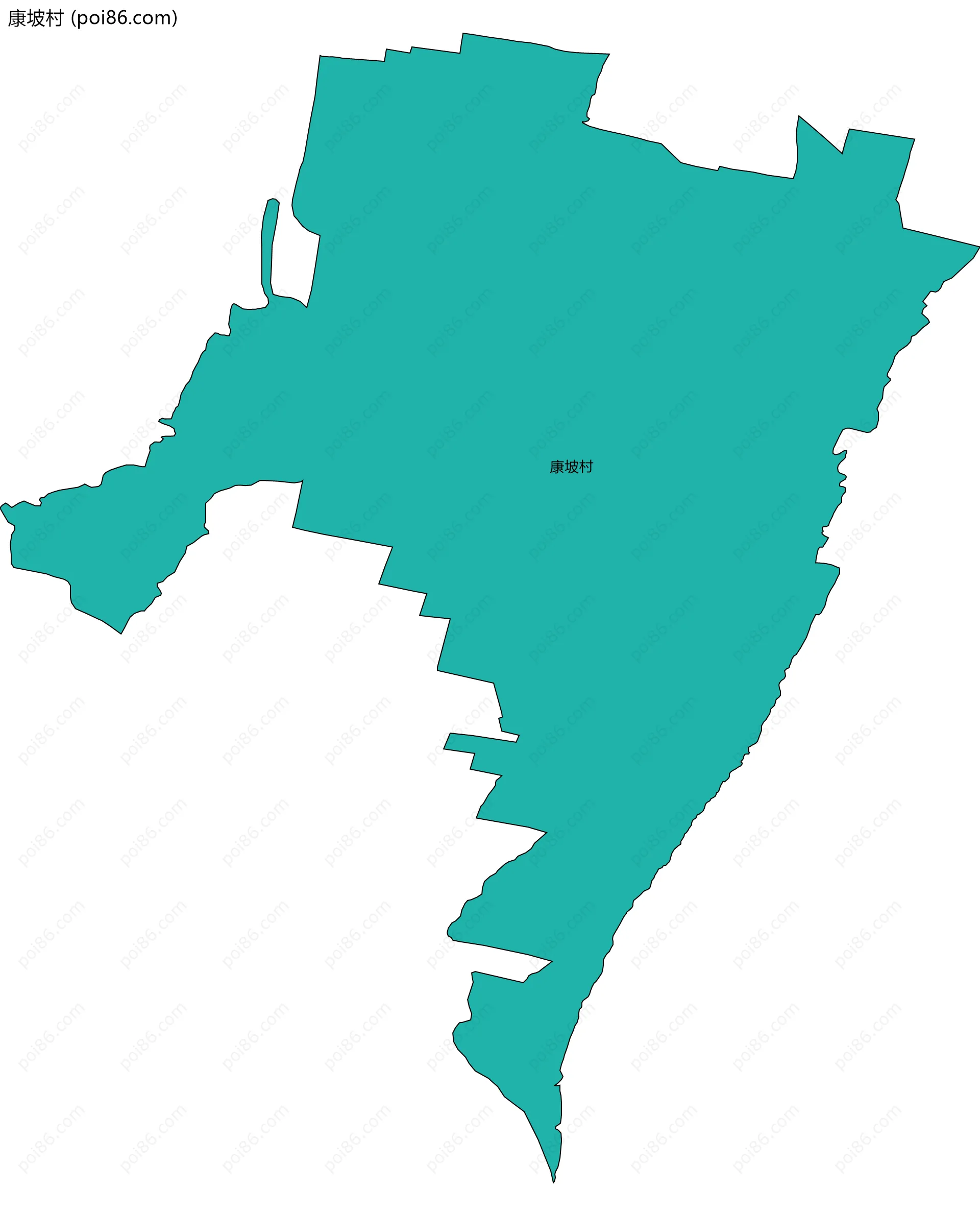 康坡村边界地图