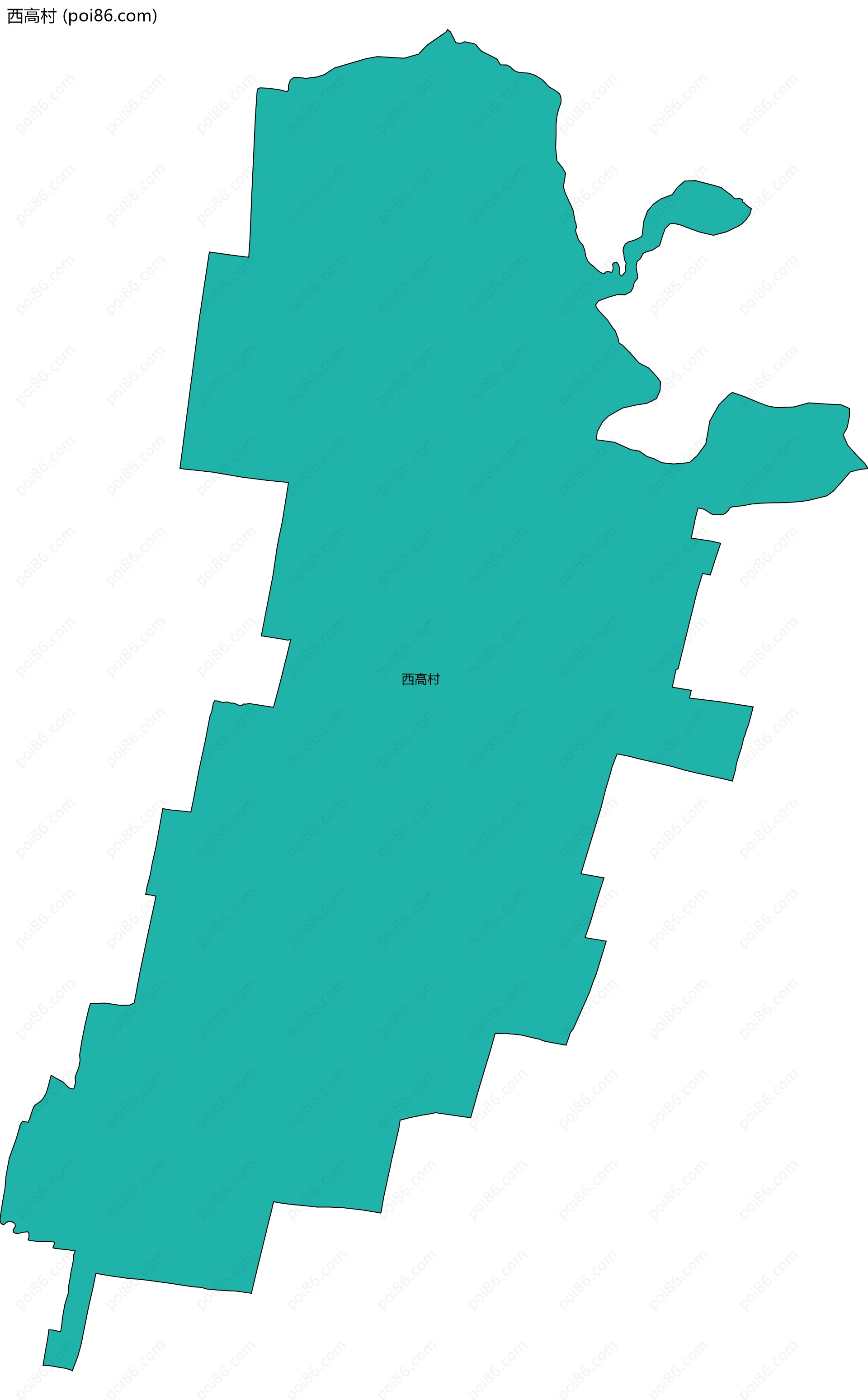 西高村边界地图