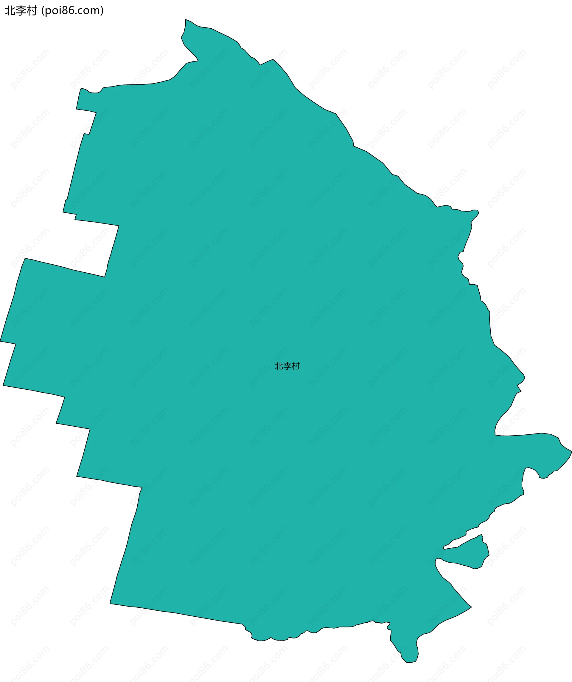 北李村边界地图