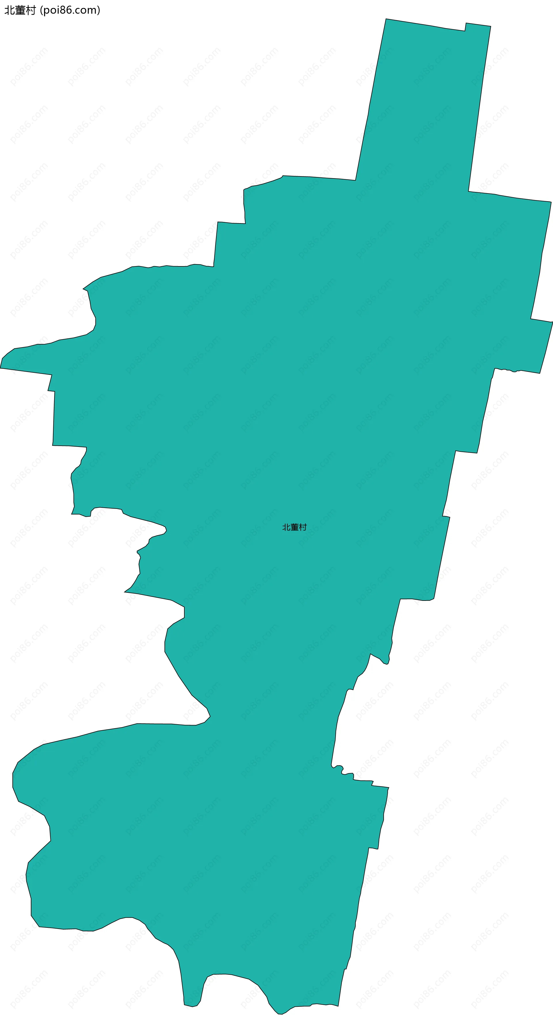 北董村边界地图