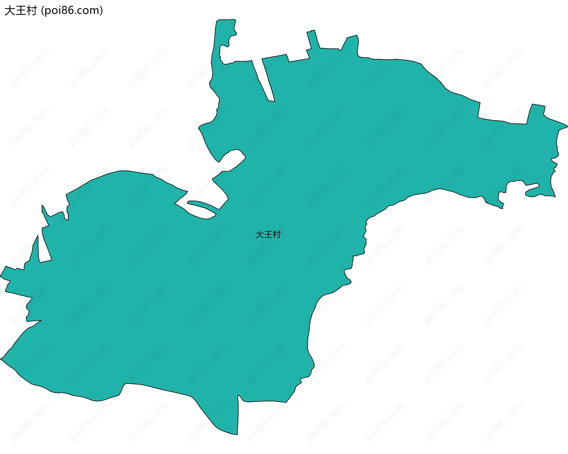 大王村边界地图