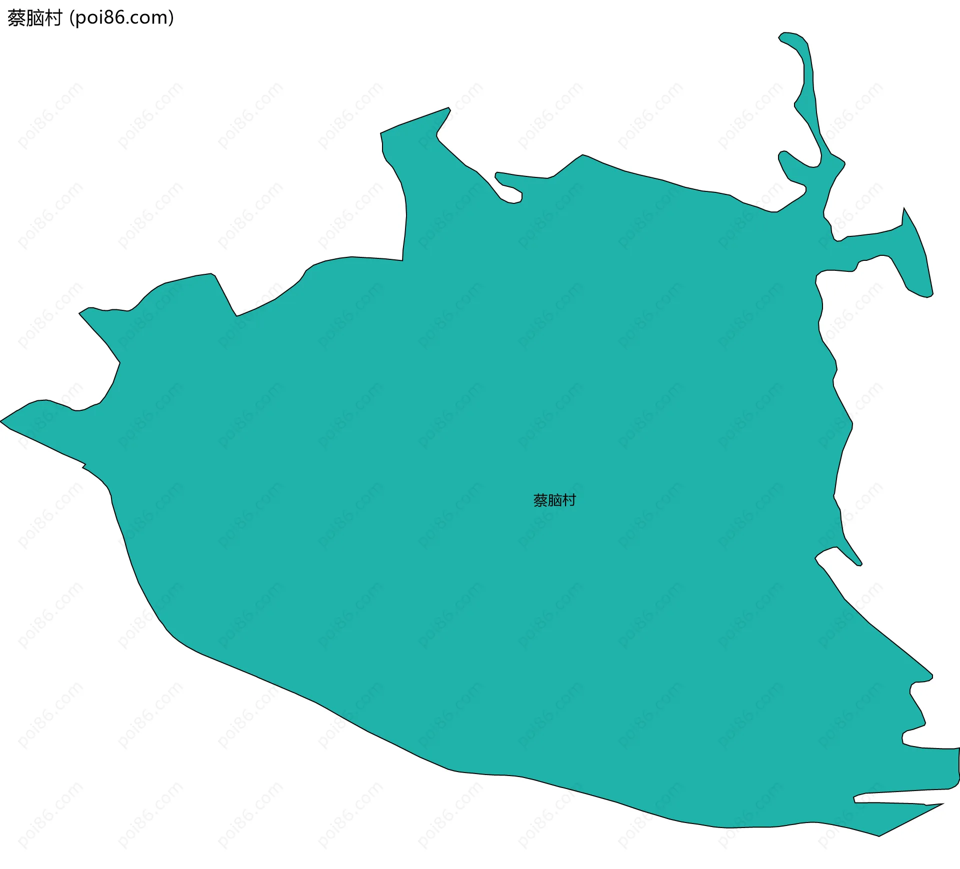 蔡脑村边界地图