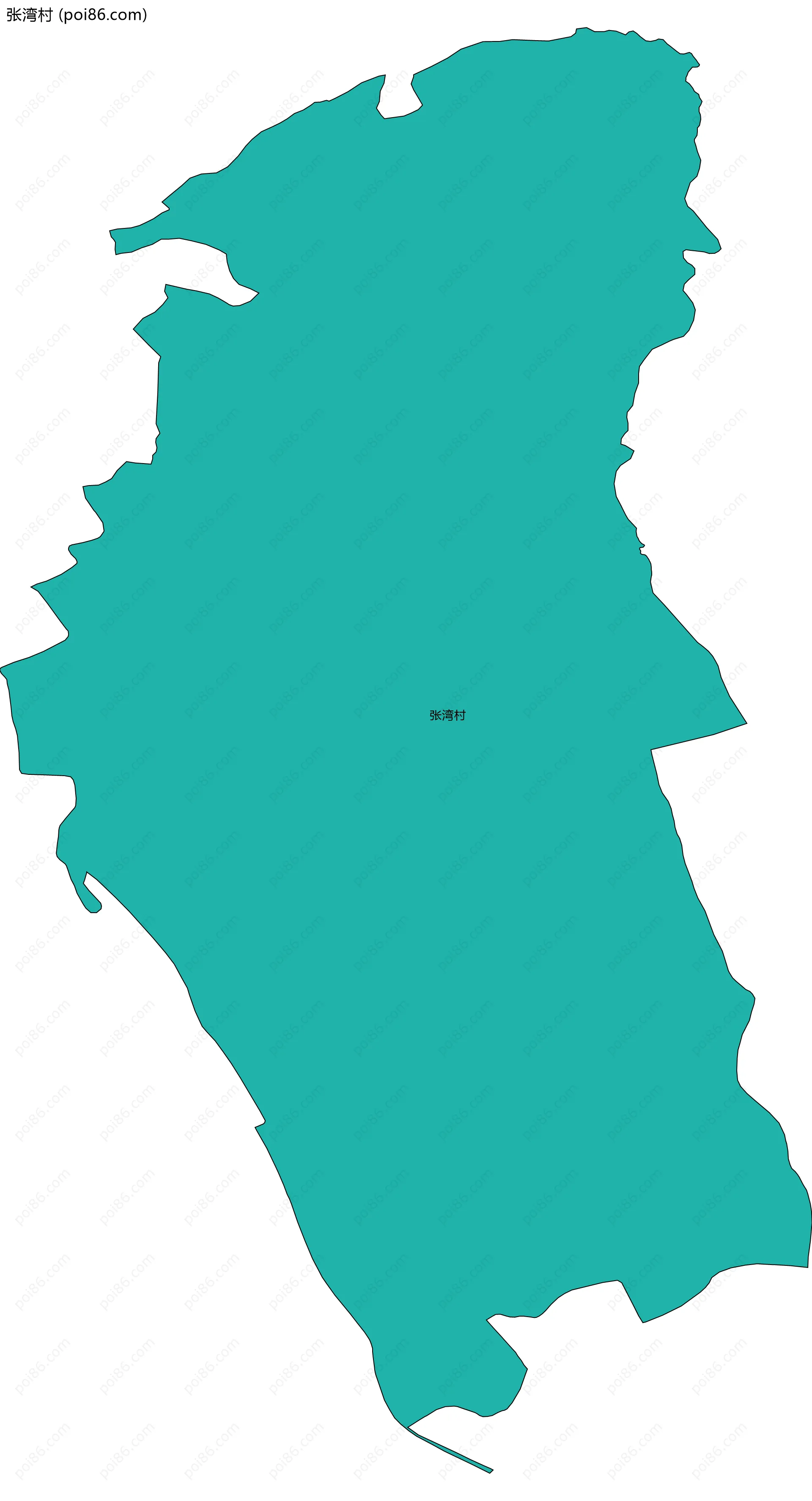 张湾村边界地图