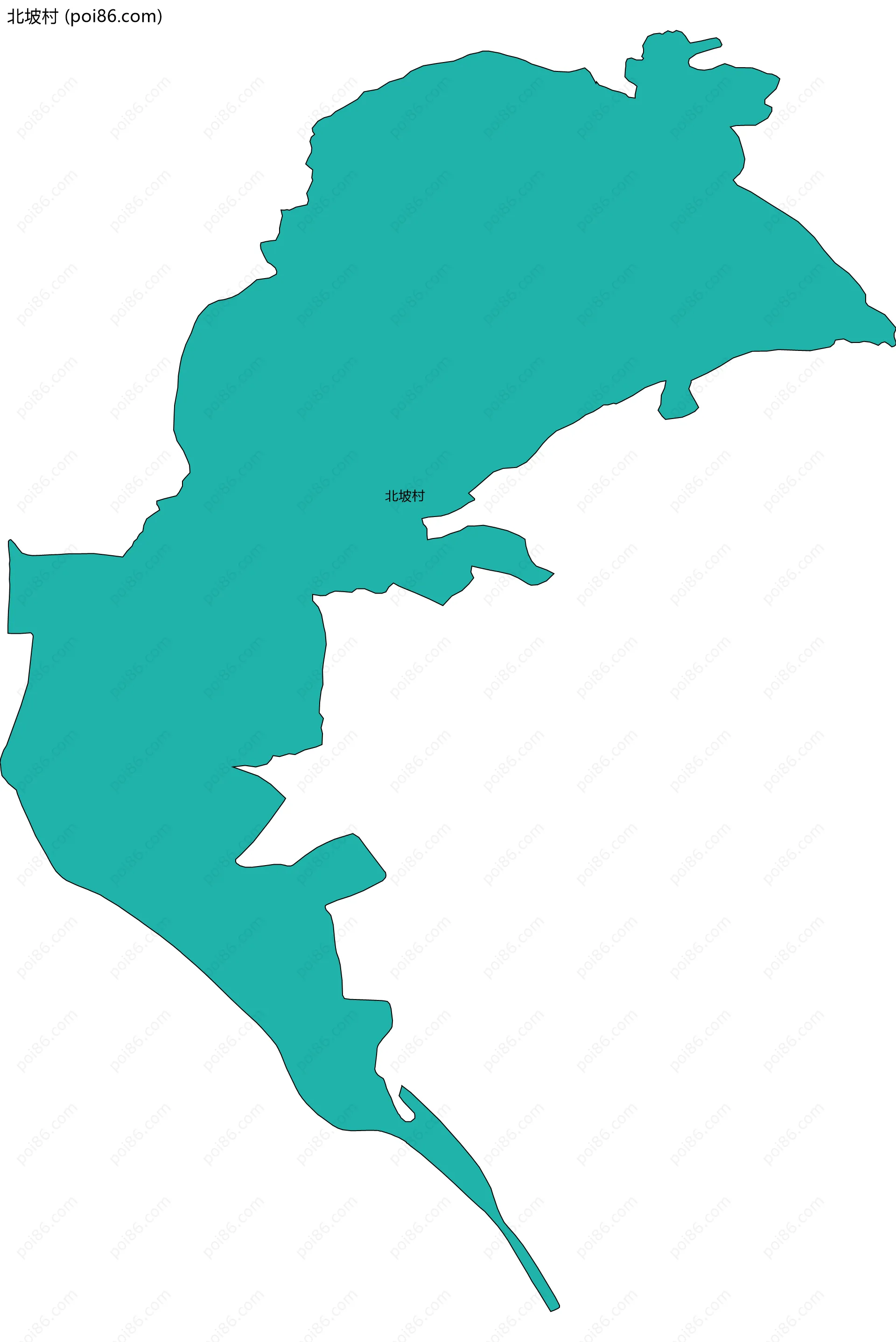 北坡村边界地图