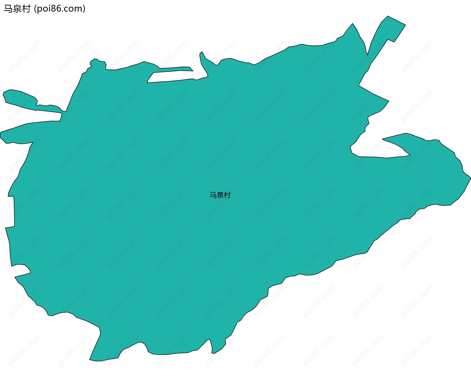 马泉村边界地图
