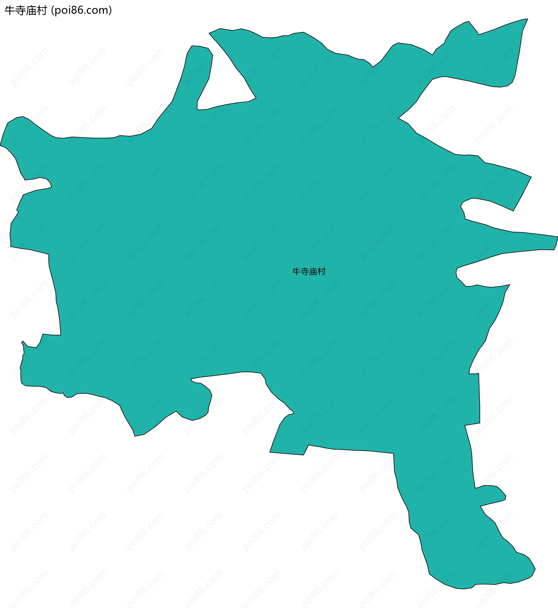 牛寺庙村边界地图