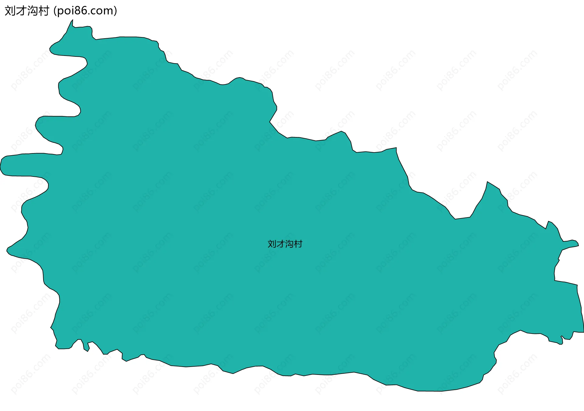 刘才沟村边界地图