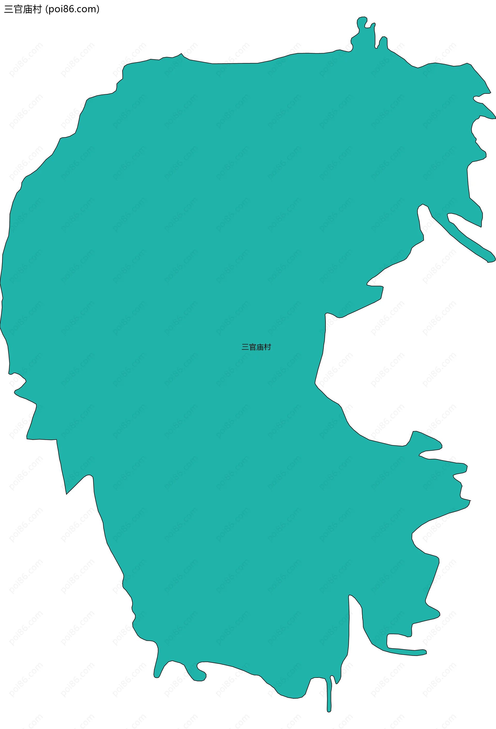 三官庙村边界地图