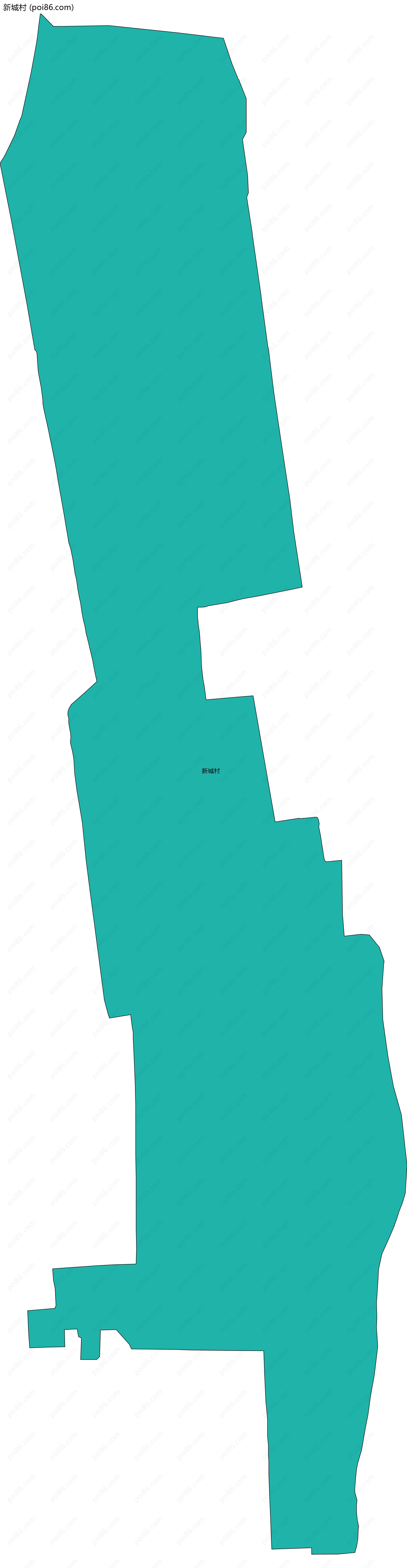 新城村边界地图