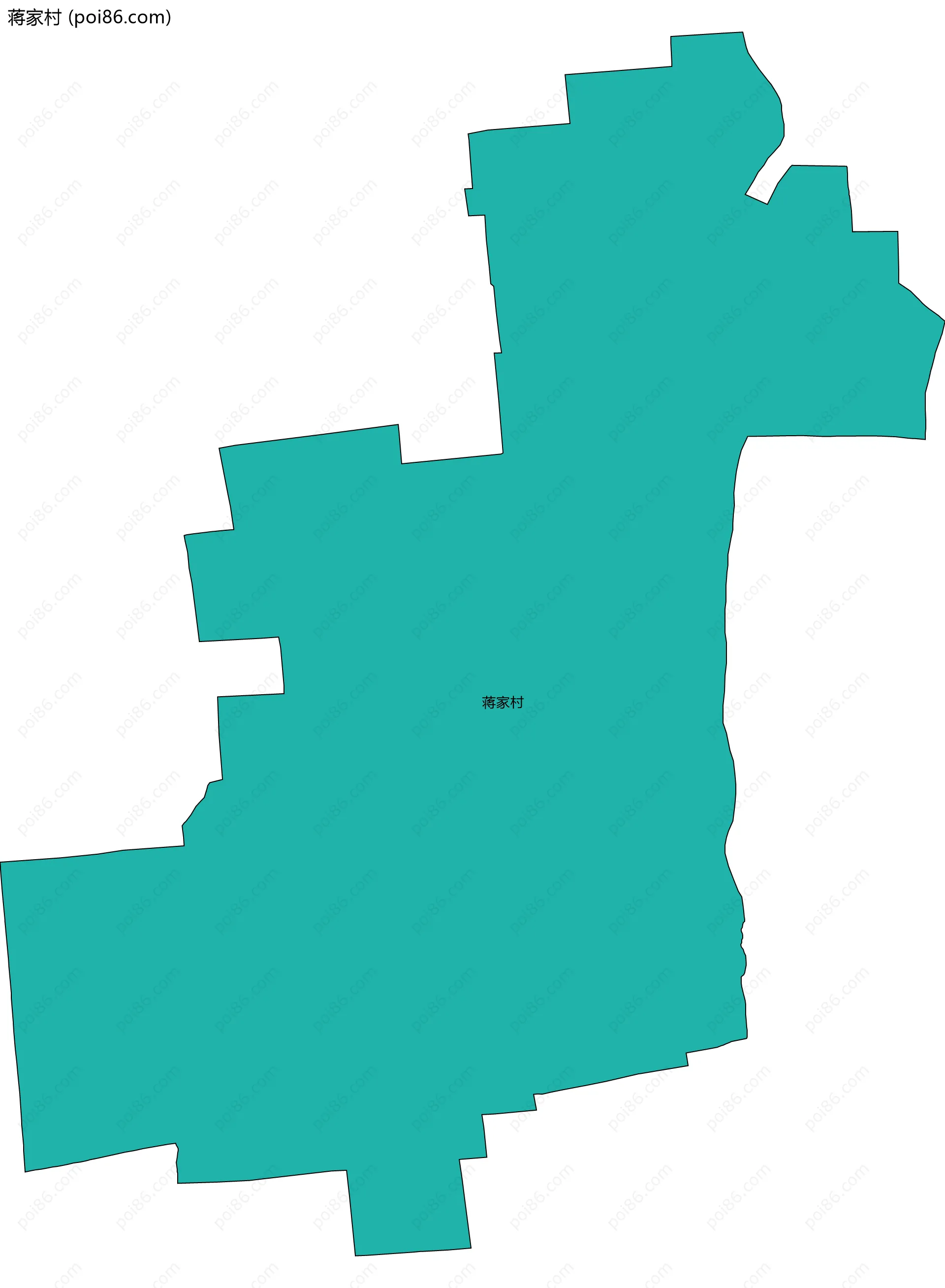 蒋家村边界地图