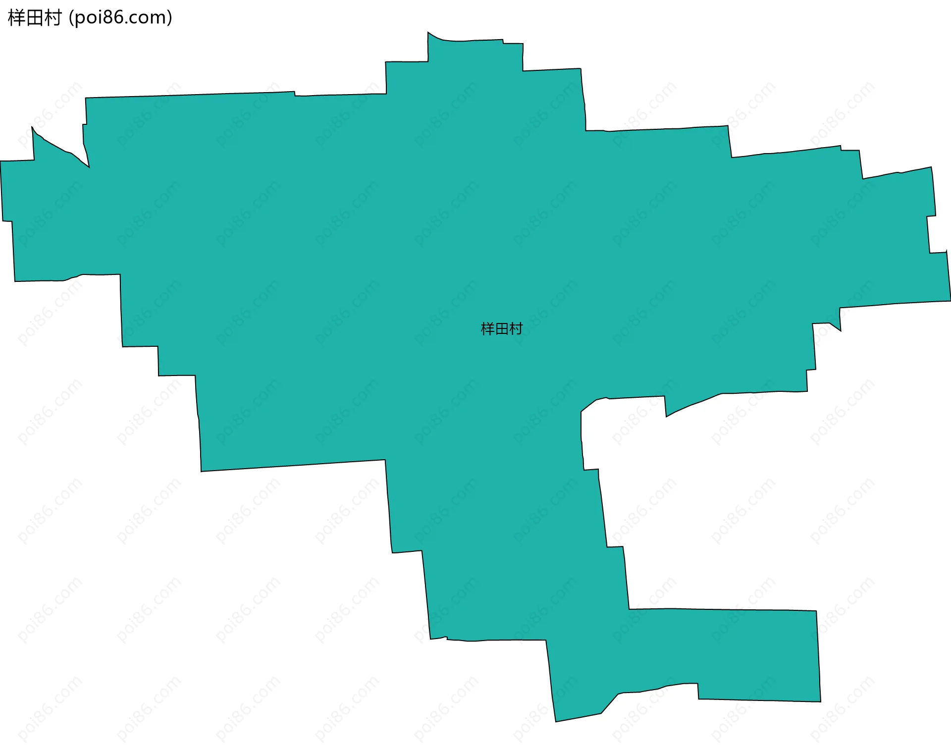 样田村边界地图