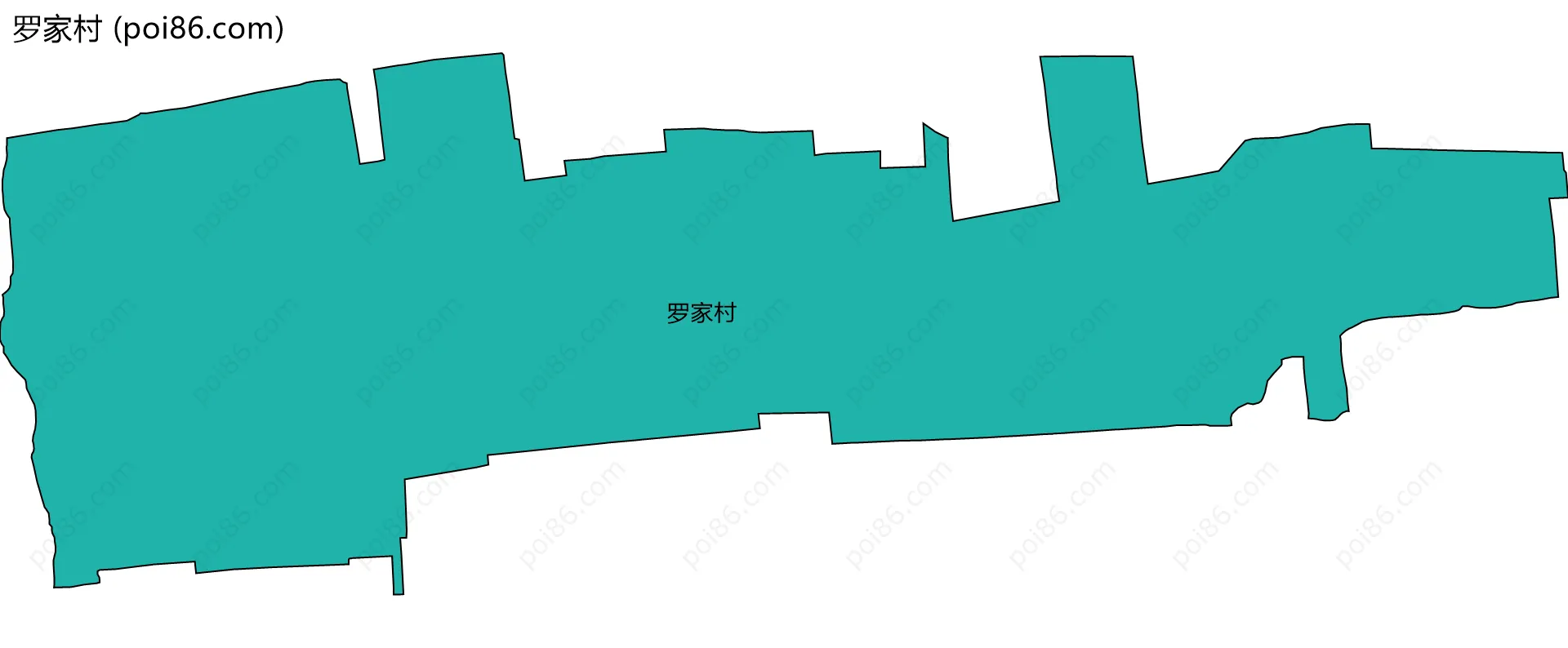 罗家村边界地图