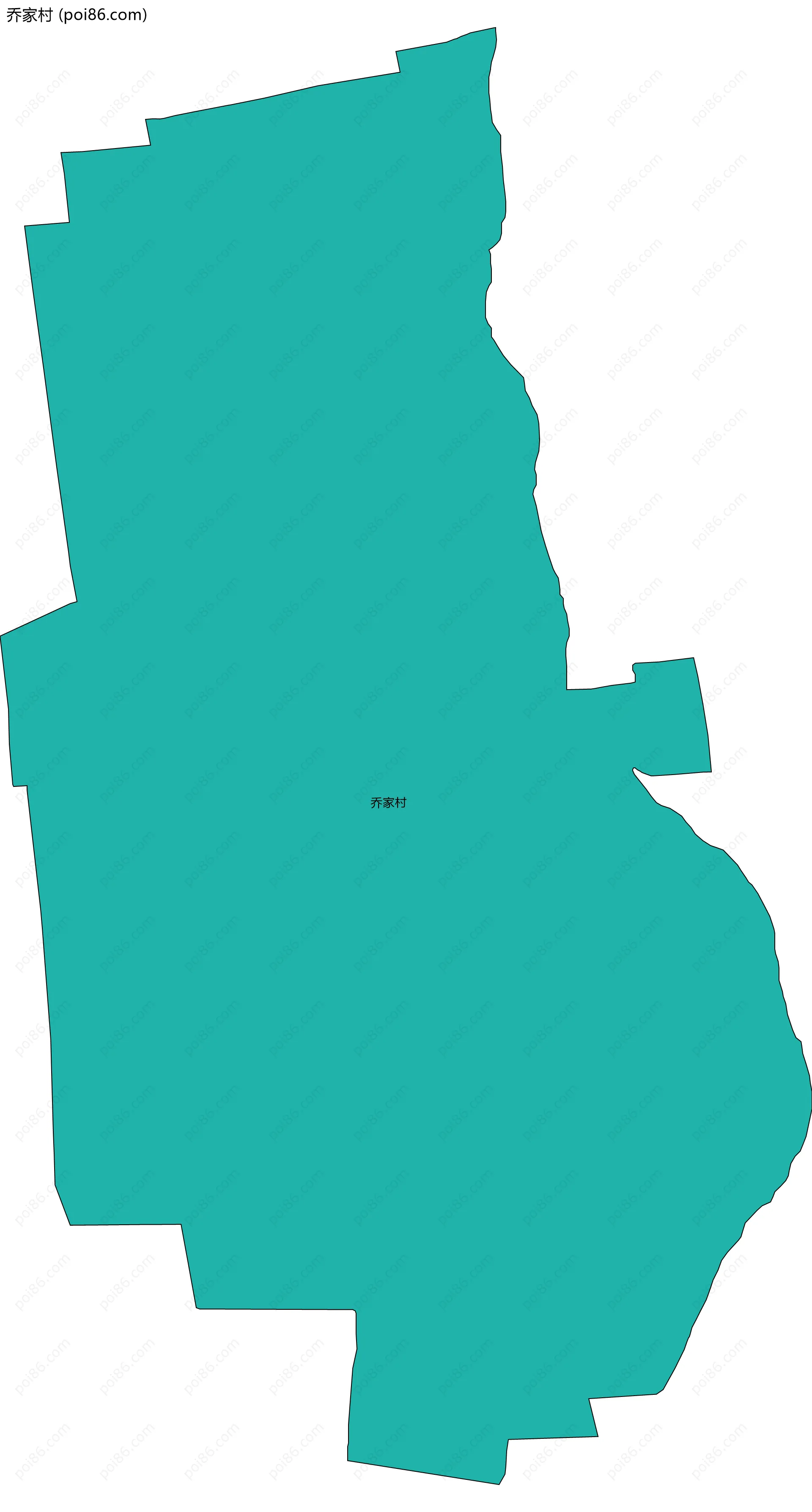 乔家村边界地图