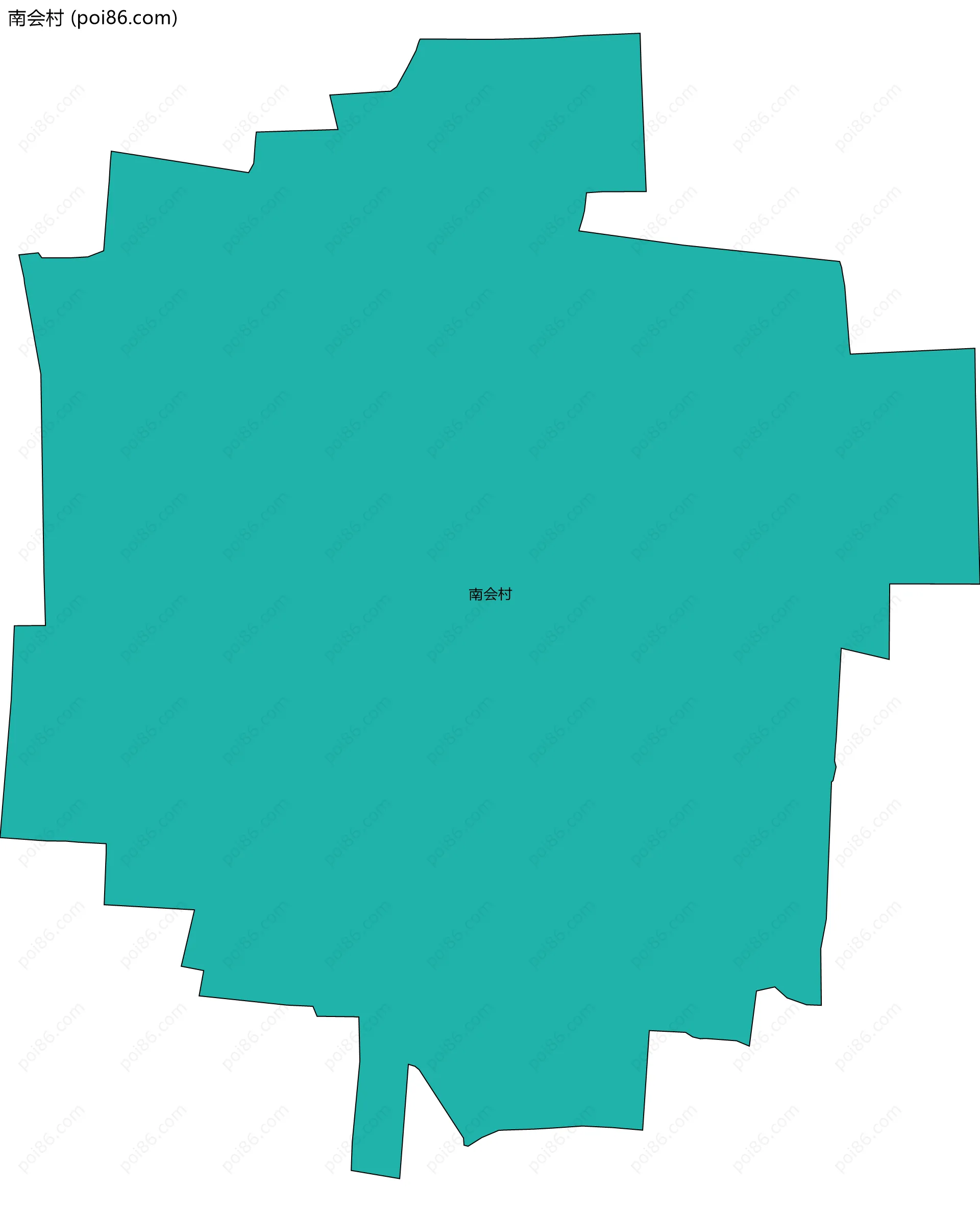 南会村边界地图