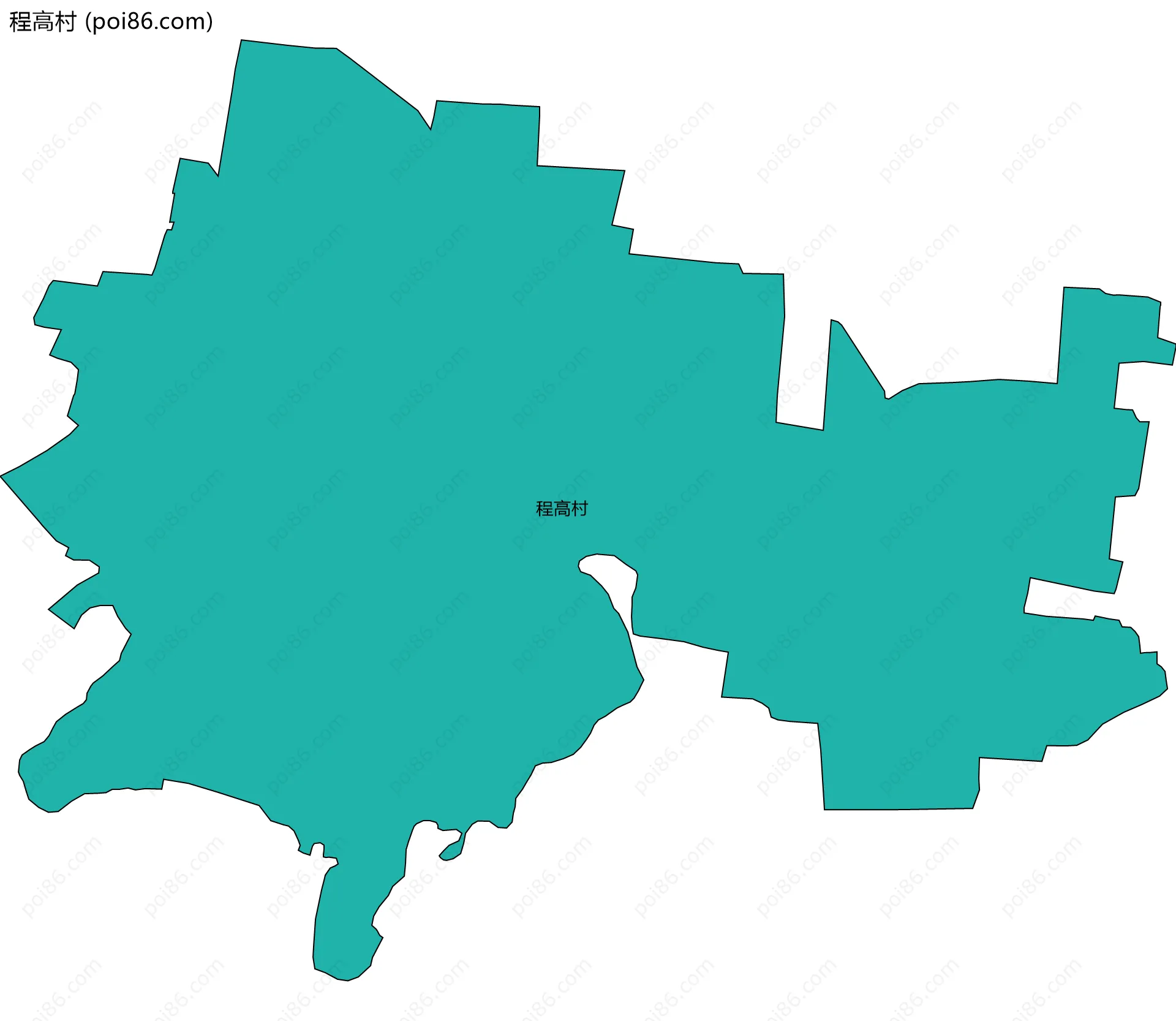程高村边界地图