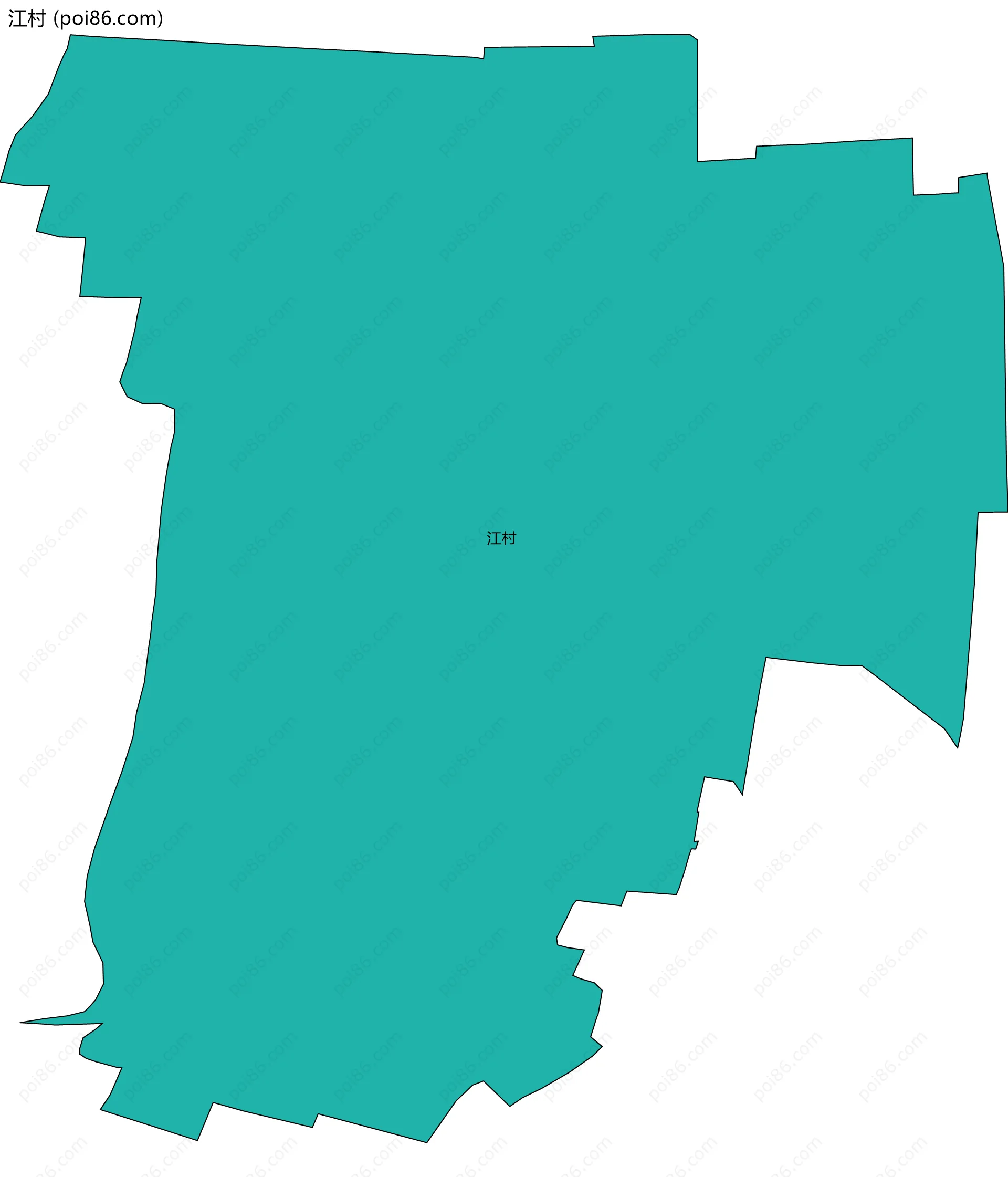 江村边界地图