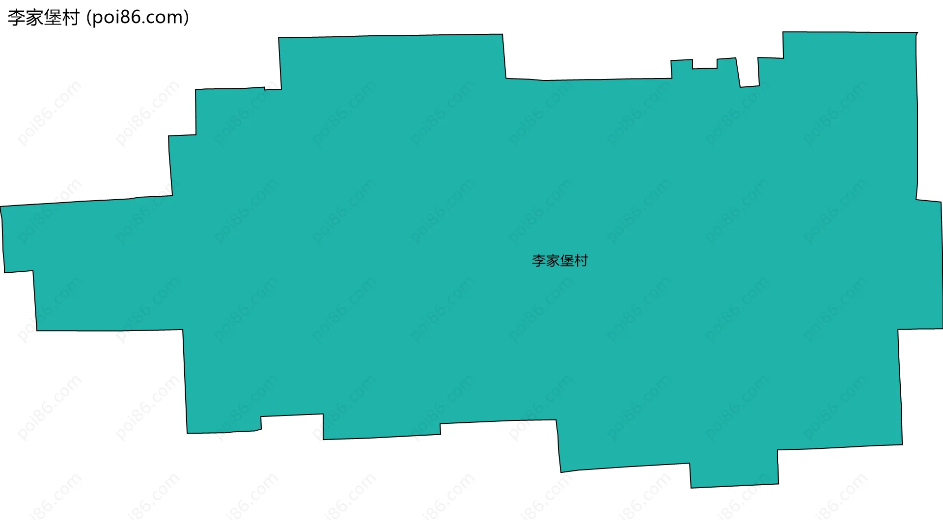 李家堡村边界地图