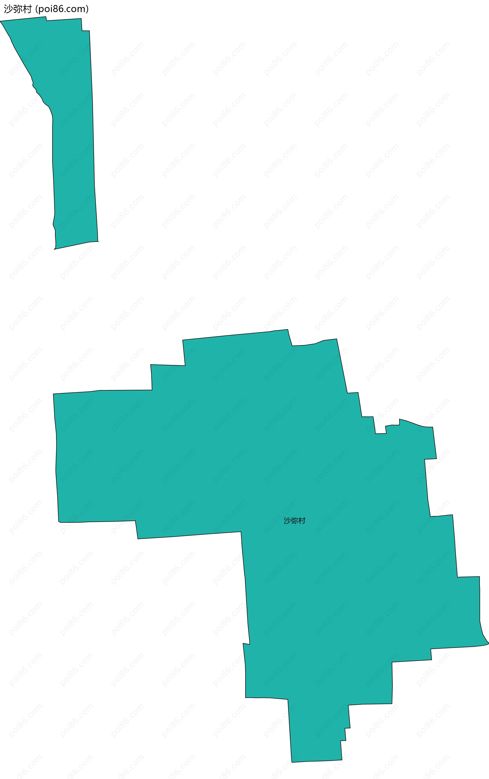 沙弥村边界地图