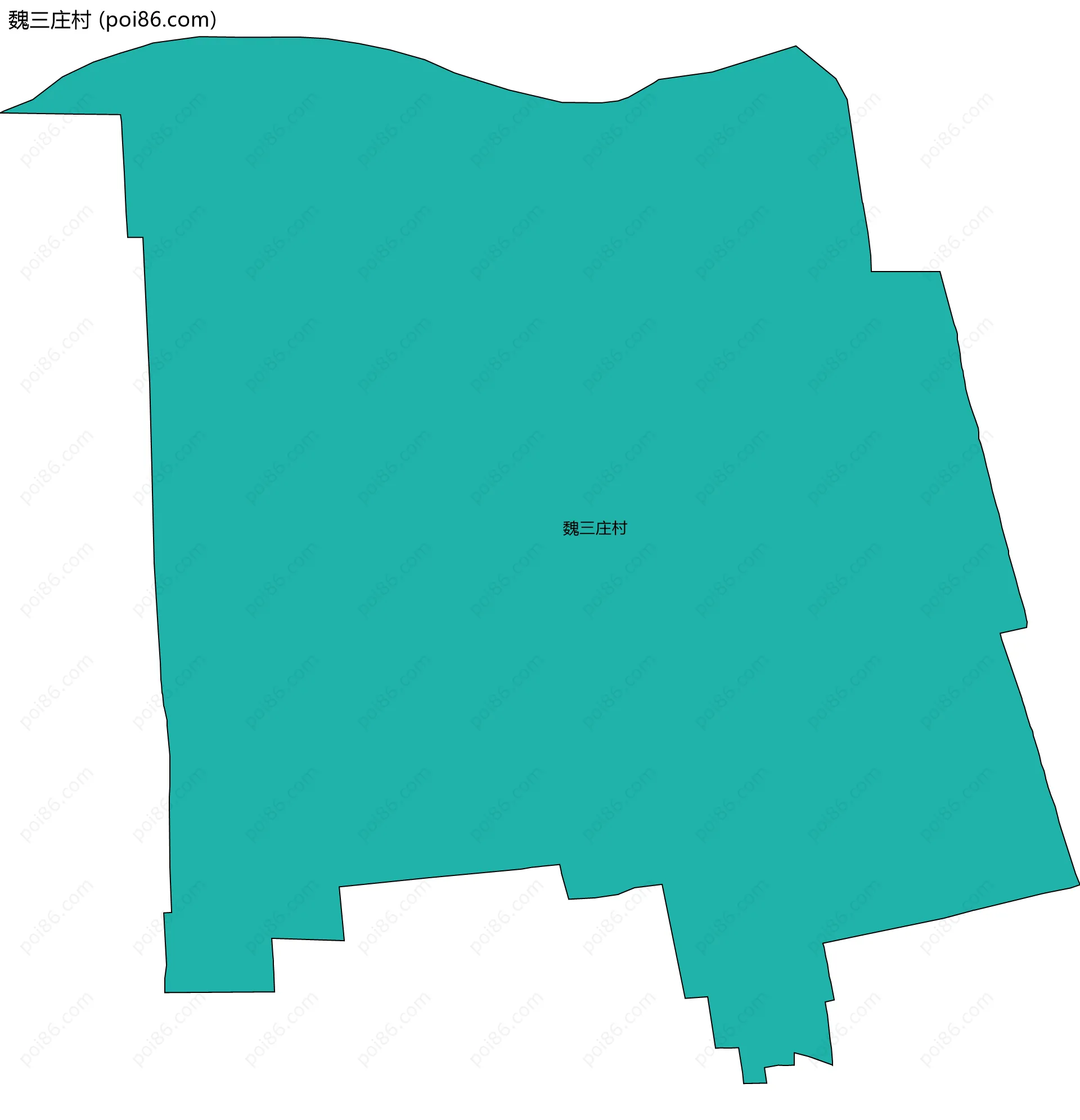 魏三庄村边界地图