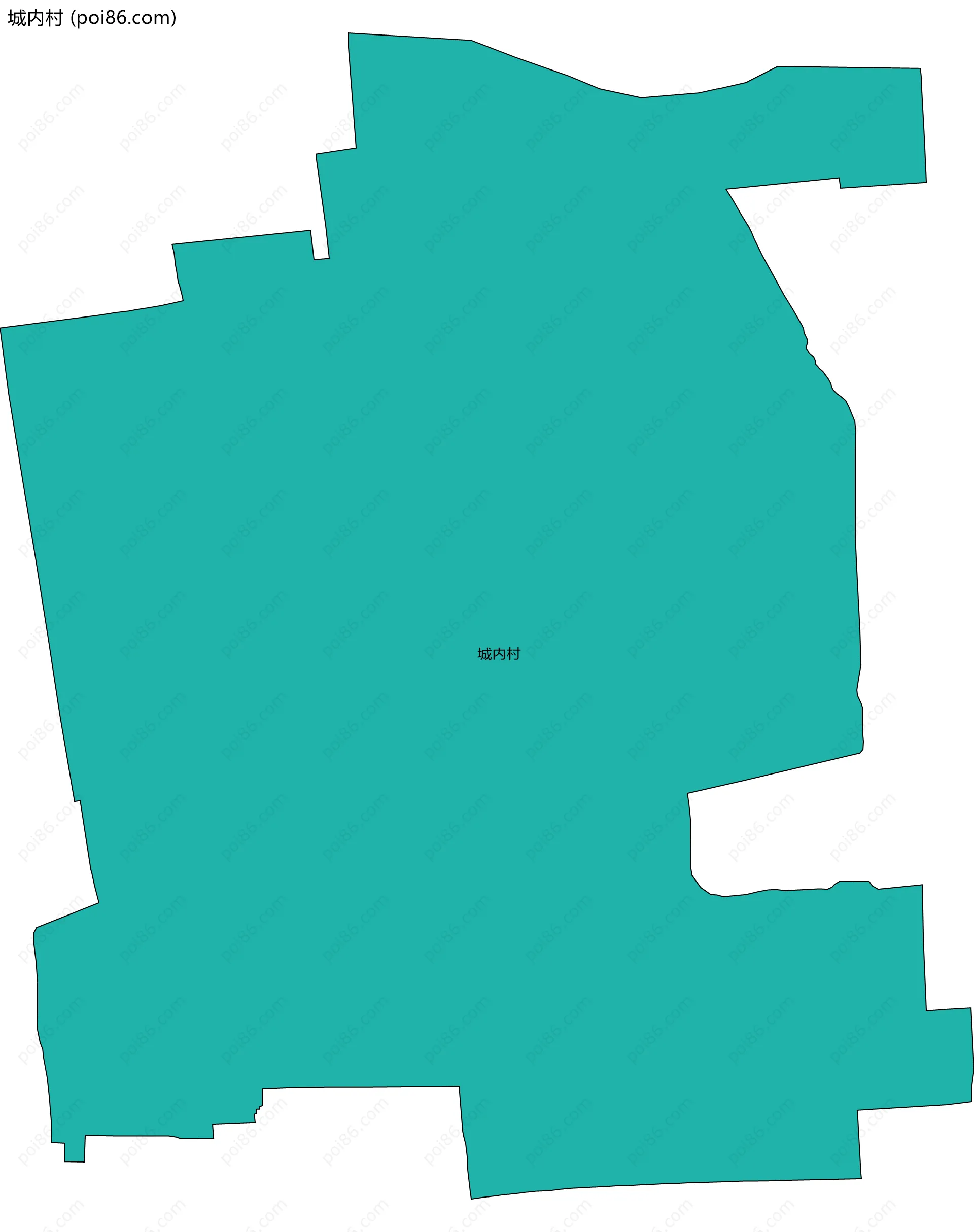 城内村边界地图