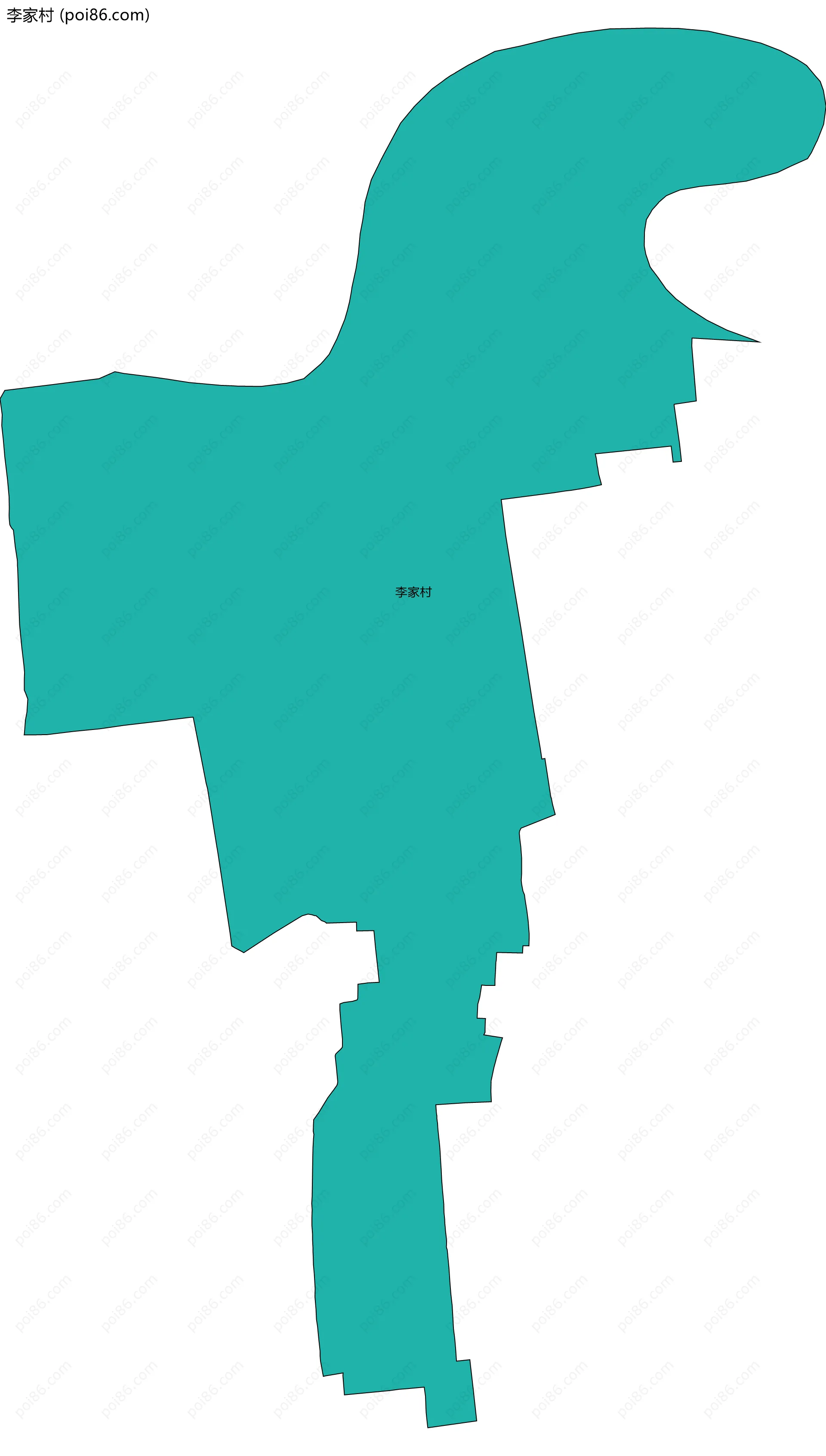 李家村边界地图