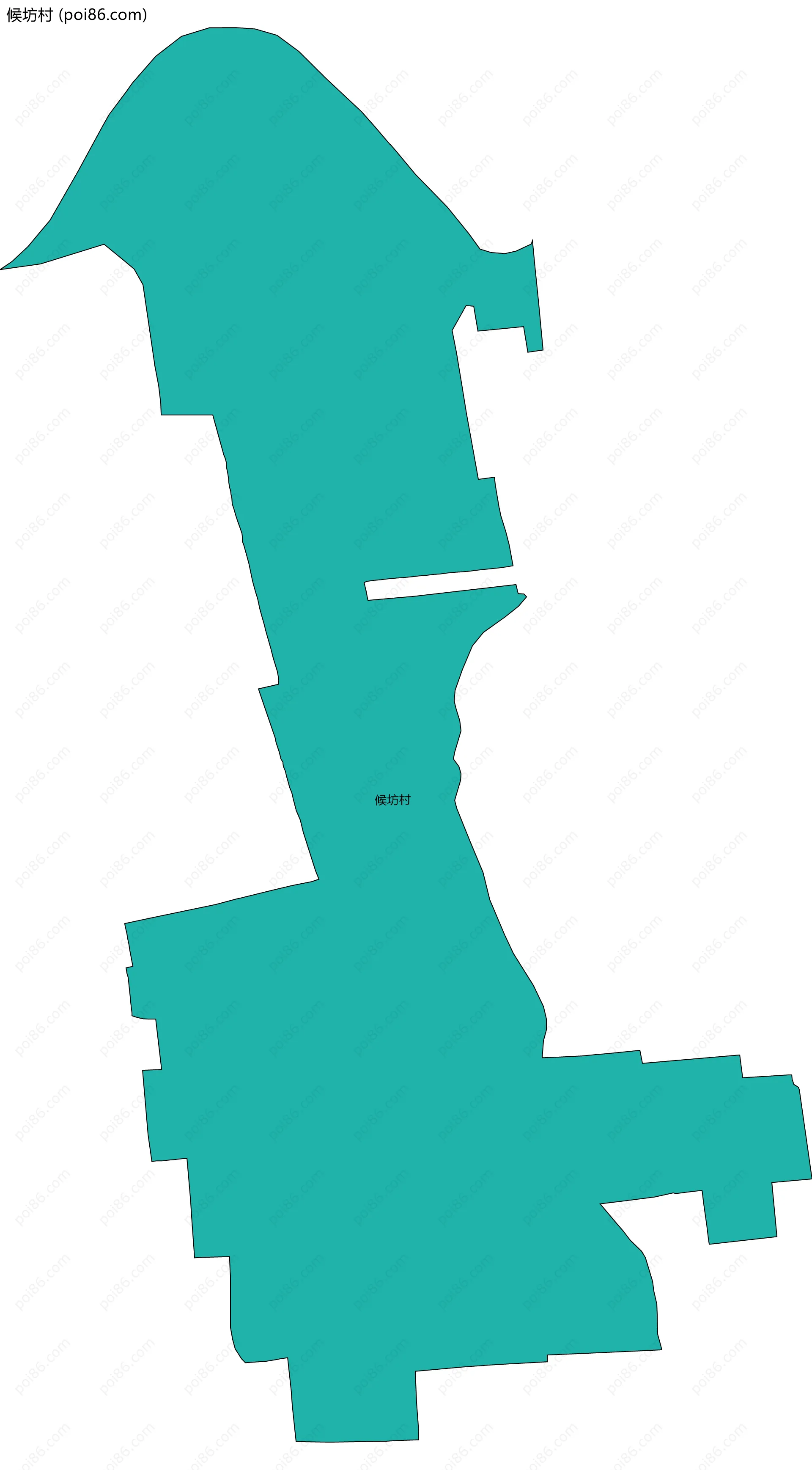 候坊村边界地图