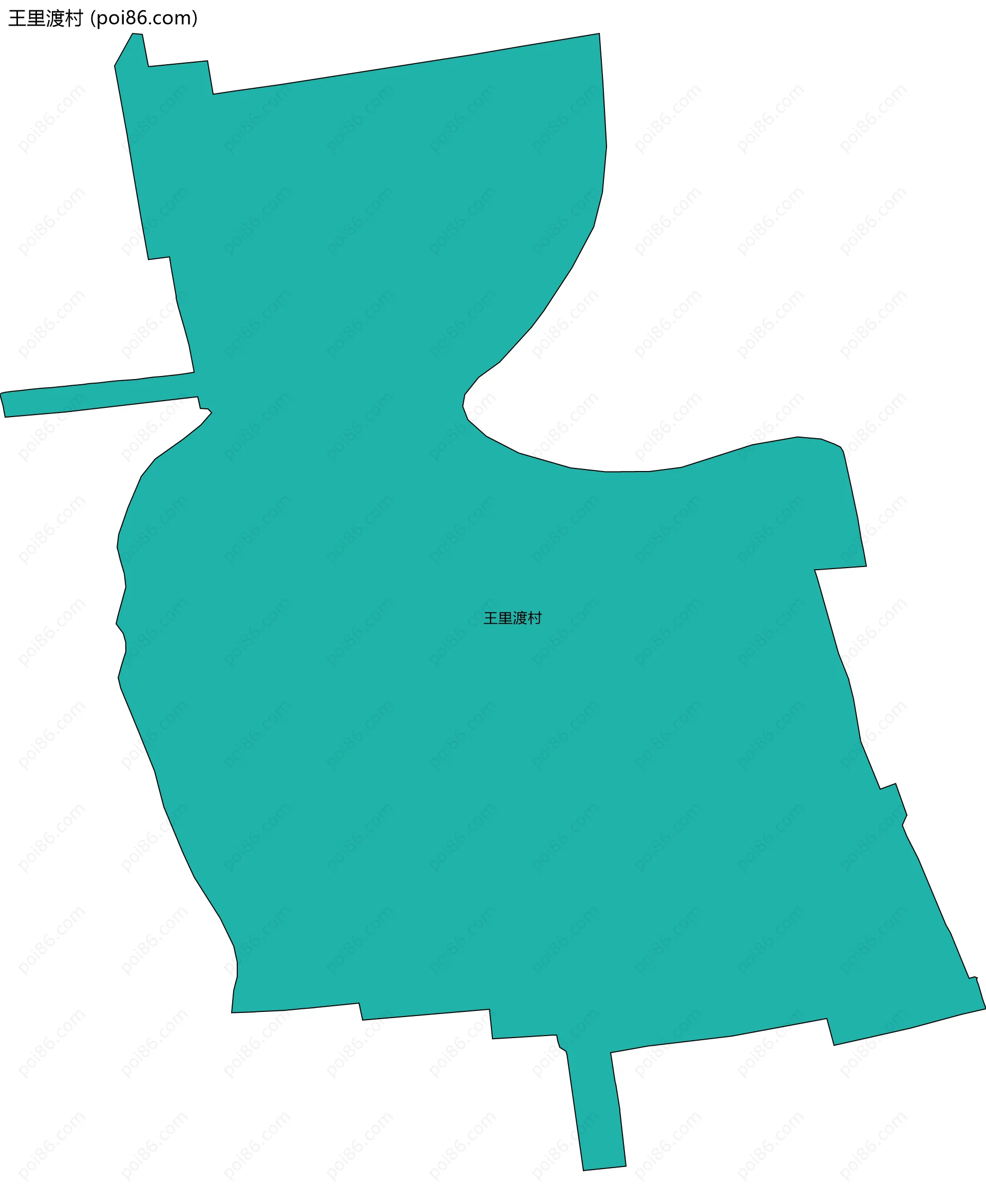 王里渡村边界地图