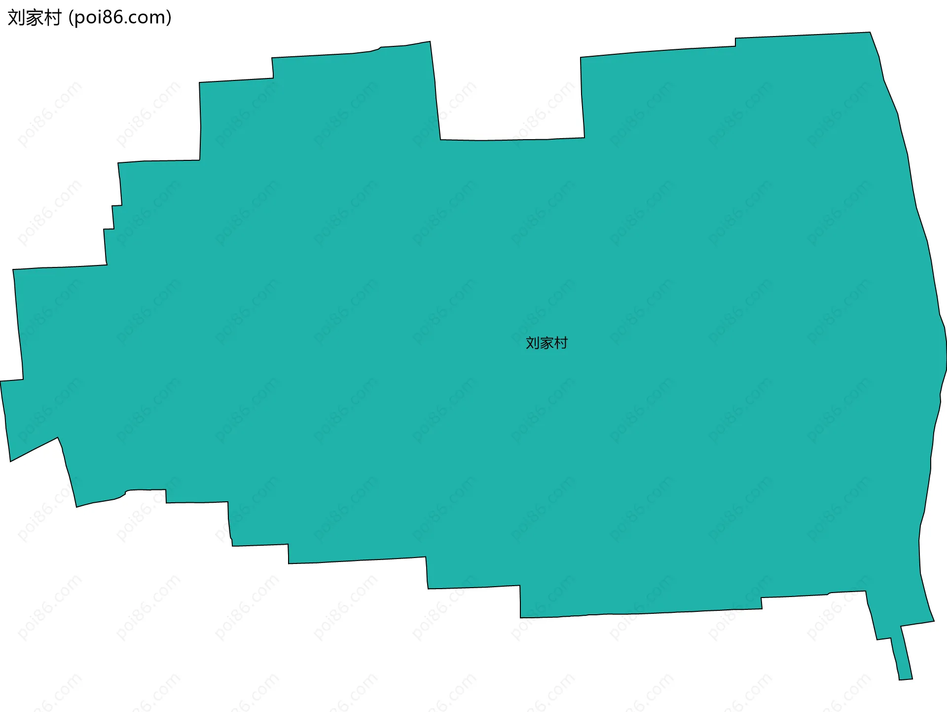 刘家村边界地图