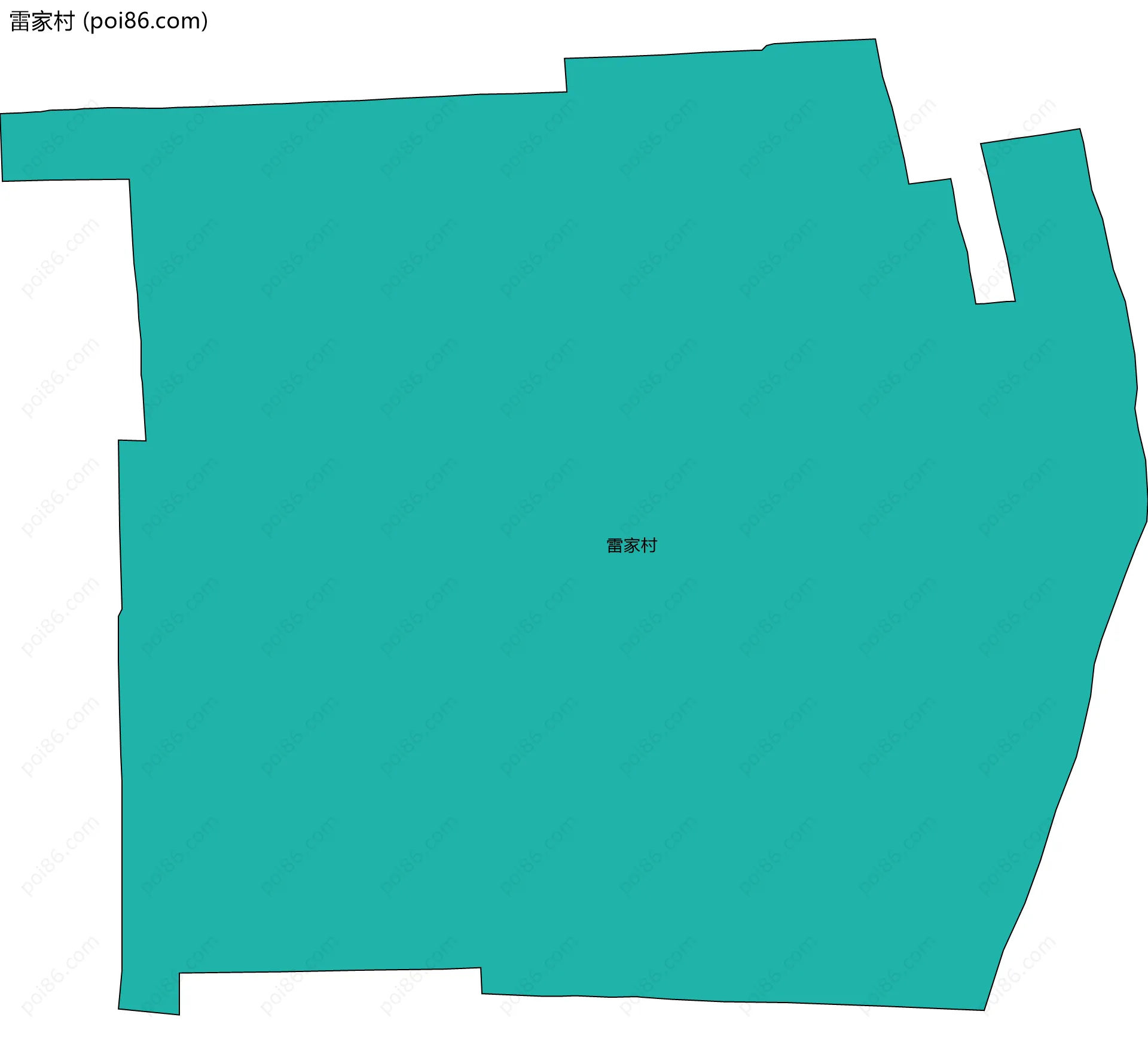 雷家村边界地图