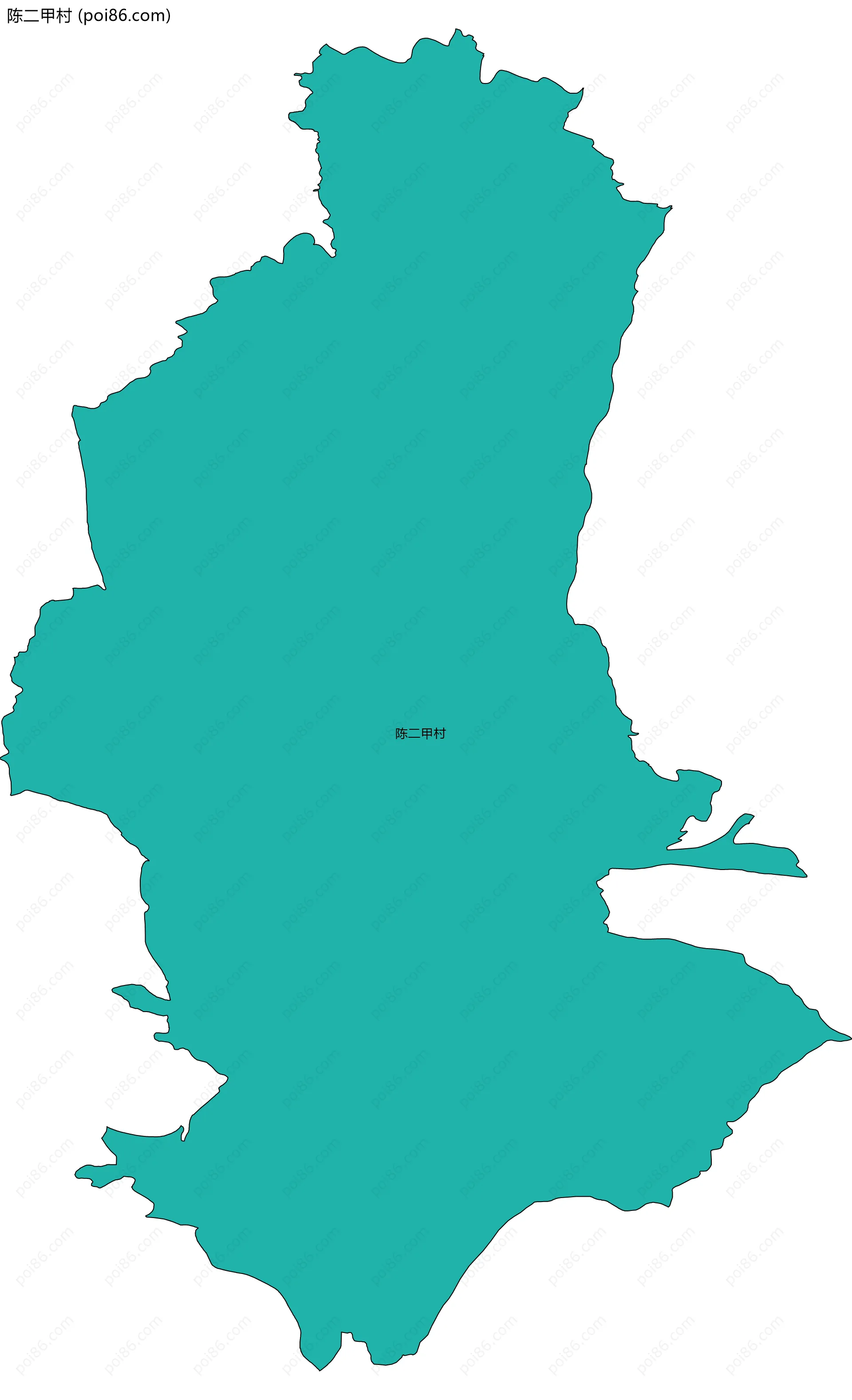 陈二甲村边界地图