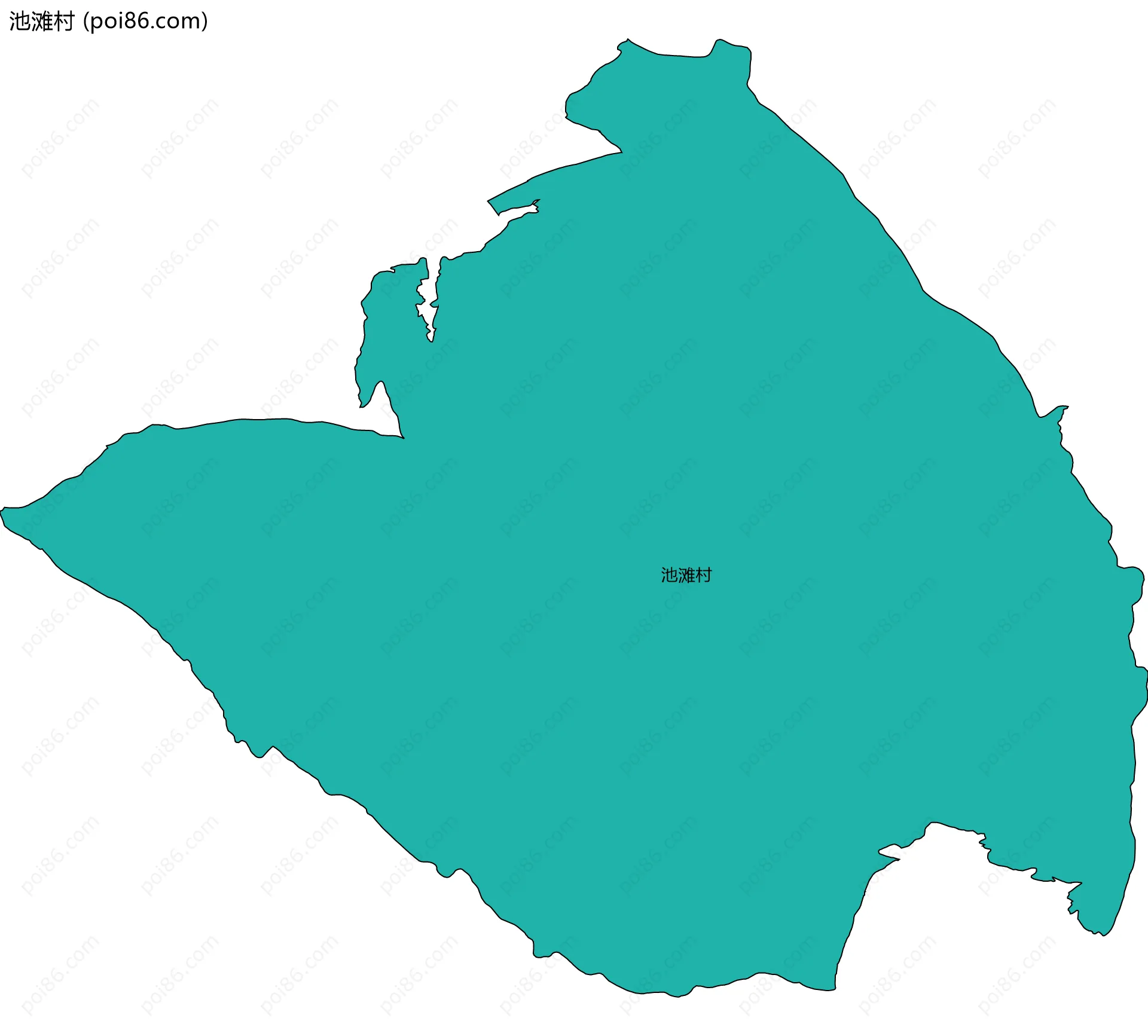 池滩村边界地图