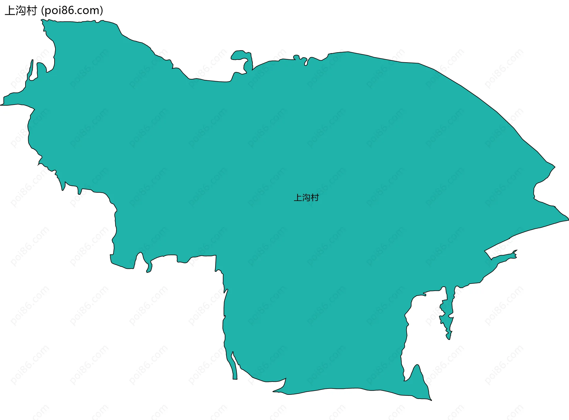 上沟村边界地图